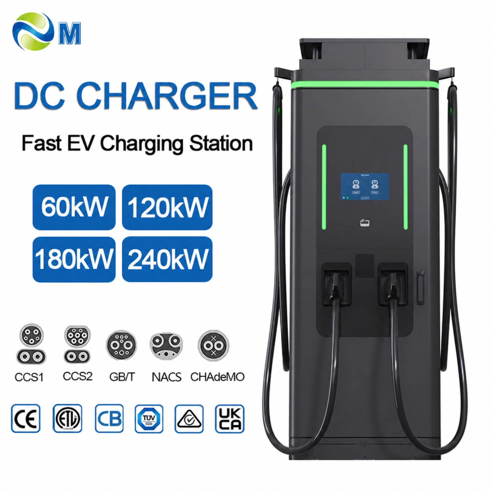 120kW 180kW Public CCS1 Solar Fleet DC DC Charging System Logistics Depot Charging Wholesale - Built for Demanding Outdoor Commercial Duty