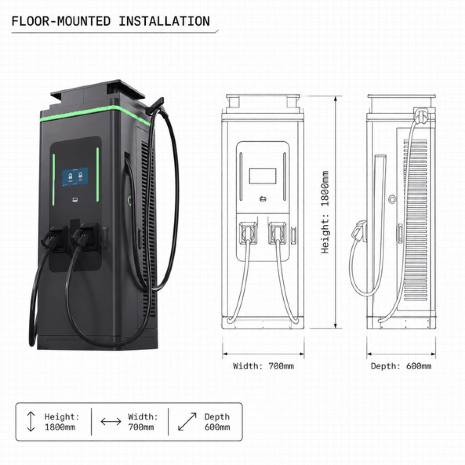 Ultra Rapid DC 400kW 200kW EV Charger Public UltraRapid Smart Grid Charging Scalable System - Built for Demanding Outdoor Commercial Duty
