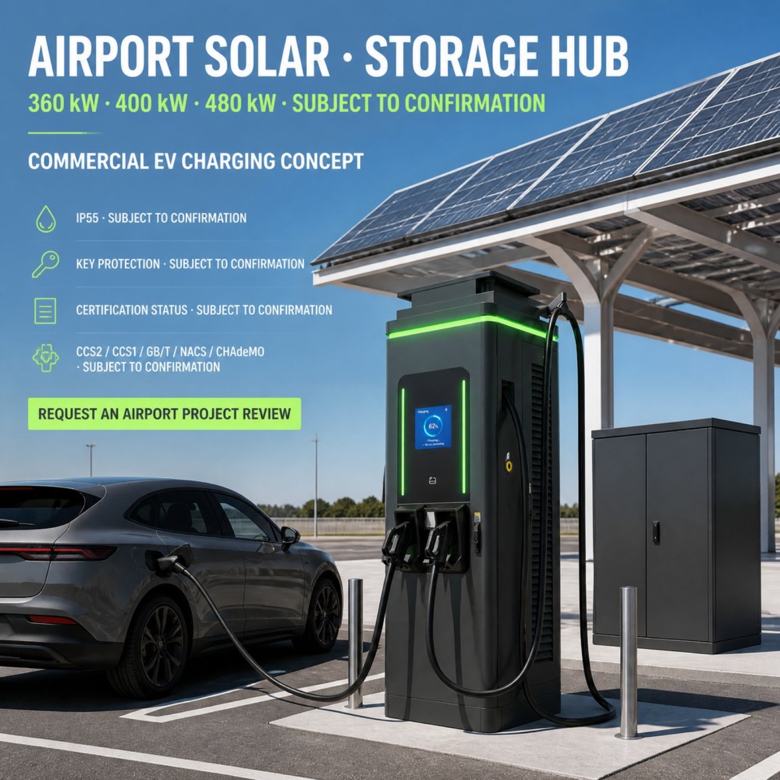 Satellite DC Fast 420kW 210kW Charging Station OCPP Highway Utility Fleet Charging Energy Efficient - Flexible 420kW-210kW Floor-Standing DC Power