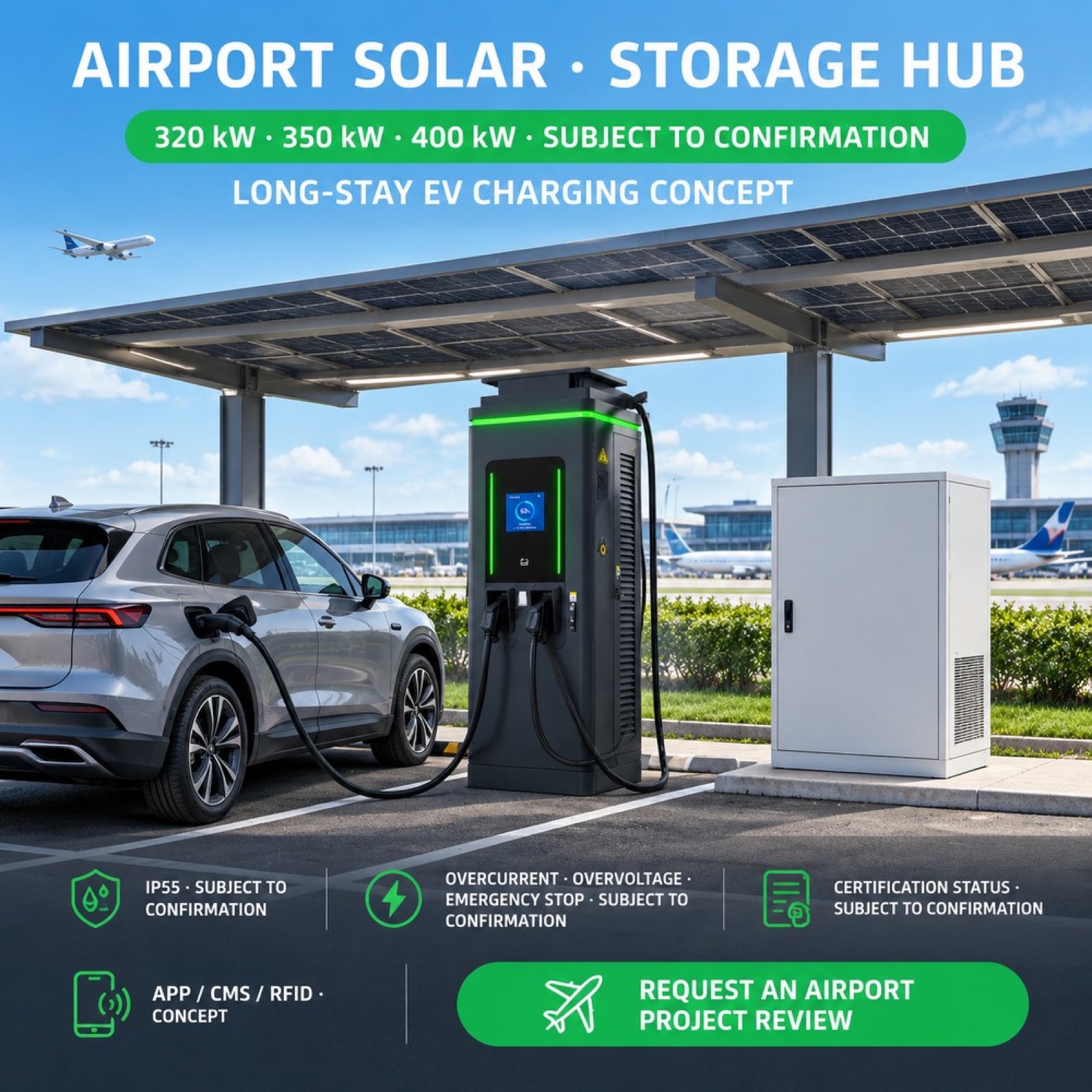 Renewable Solar DC 240kW 300kW EV Charging Station Highway Grid Hotel Destination Charging OEM - Safety, Compliance and Long Service Life