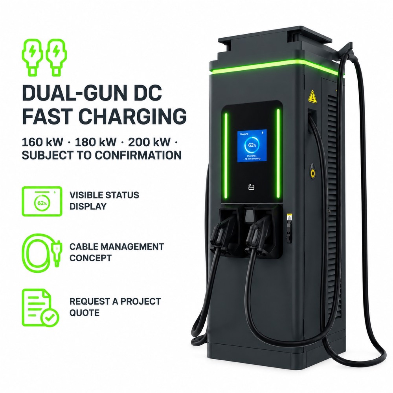 Solar Highway DC DC 360kW 480kW Canada Remote EV Charging Hub Mining Charging Highway - Smart, Networked and Payment-Ready DC Charger