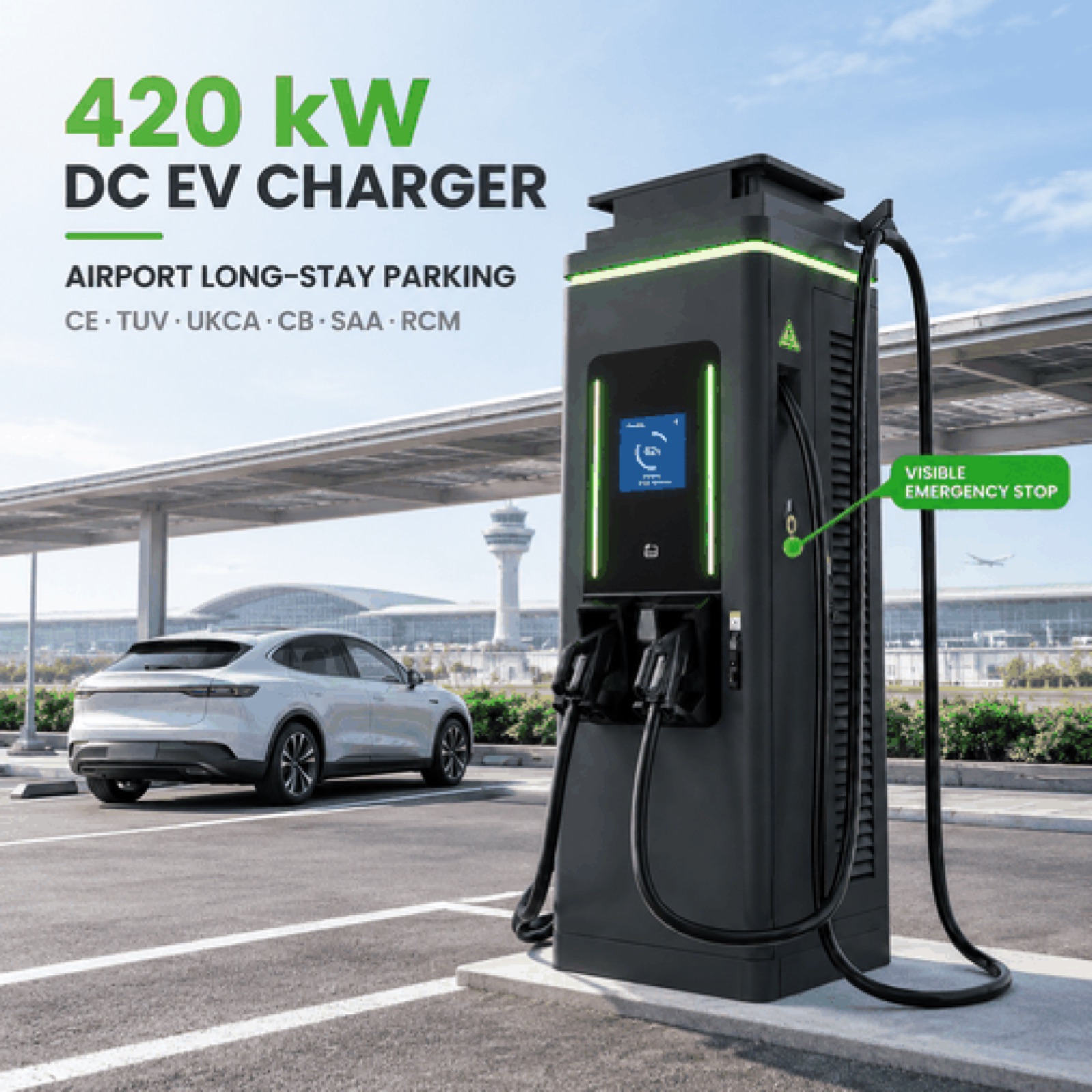 150kW 200kW Remote UltraRapid Off Grid Solar DC DC EV Charger Logistics Depot Charging - Fast Deployment Across Many Commercial Sites