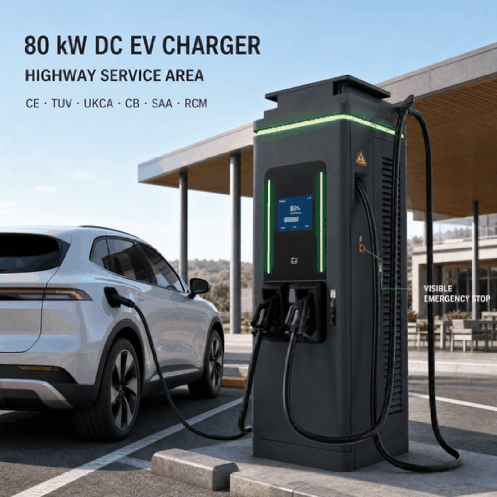 800V High Power 180kW 240kW EV Charger Public Smart Highway Charging Hub Energy Efficient - Flexible 180kW-240kW Floor-Standing DC Power