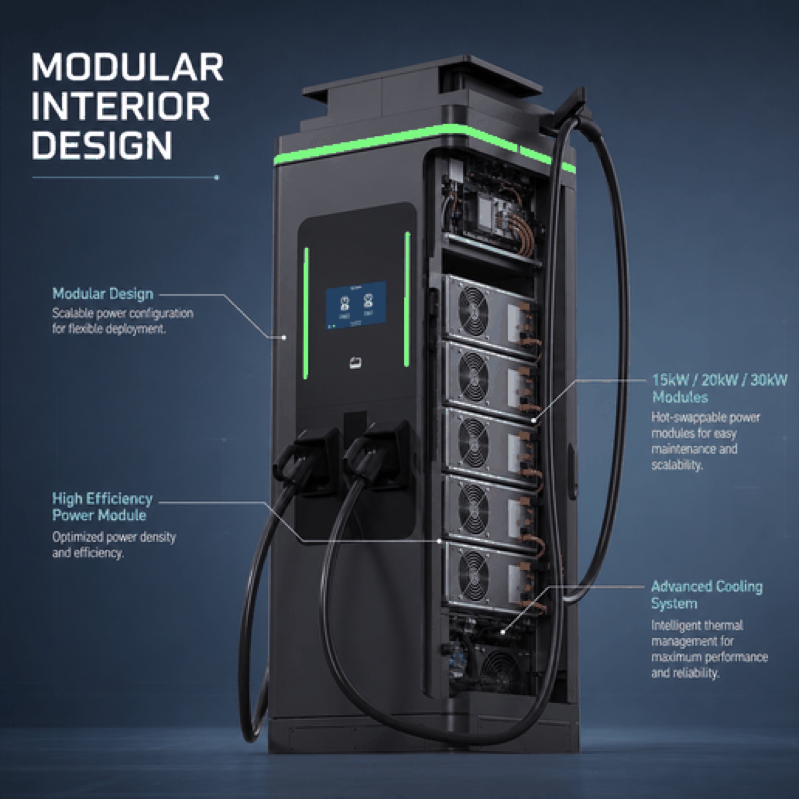 200kW 90kW CCS2 V2G Bidirectional DC EV Charger Resilience Grid Retail Parking Charging OEM - Smart, Networked and Payment-Ready DC Charger