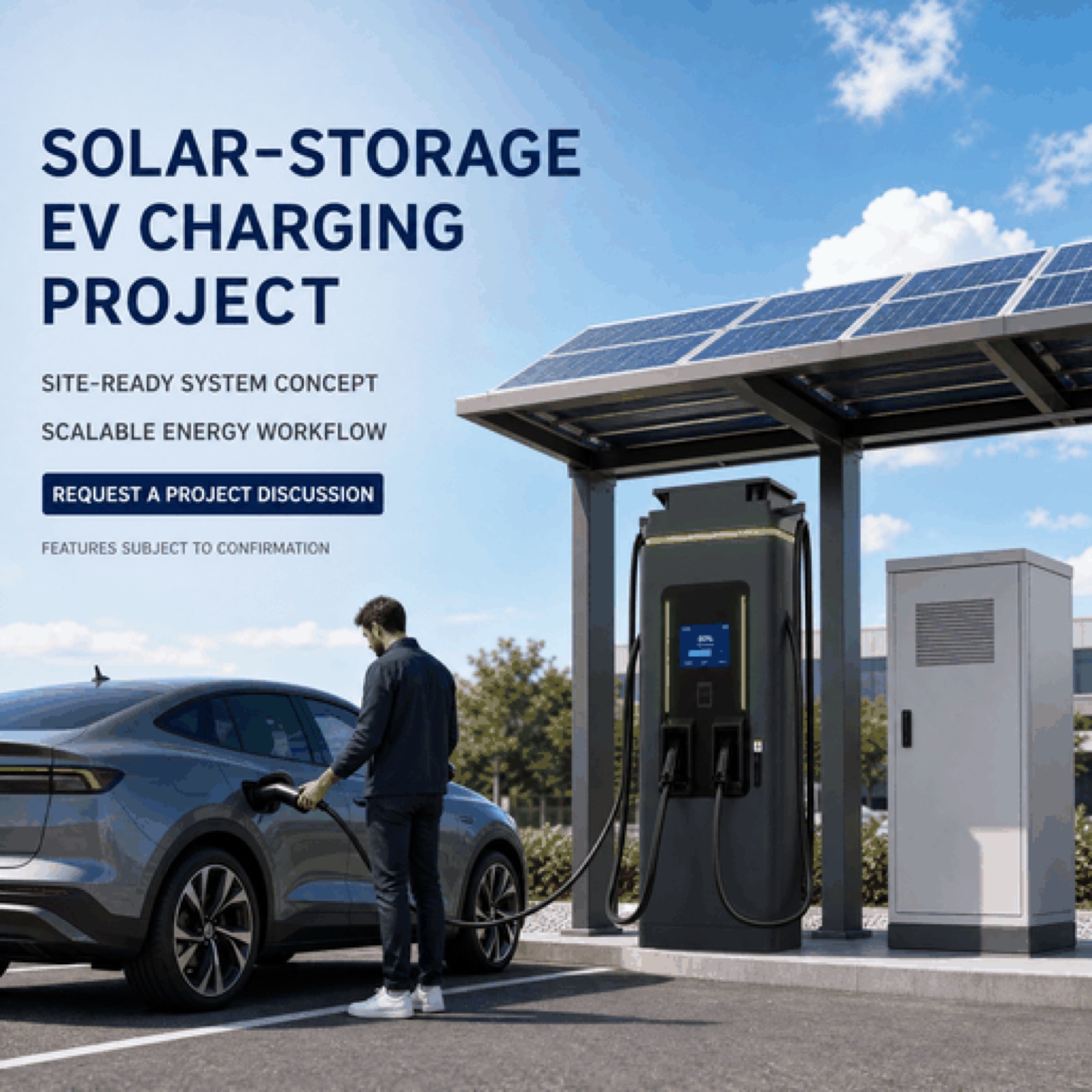 160kW 210kW 300kW EMS Fleet Hybrid Solar DC DC EV Charging System Energy Charging - Fast Deployment Across Many Commercial Sites