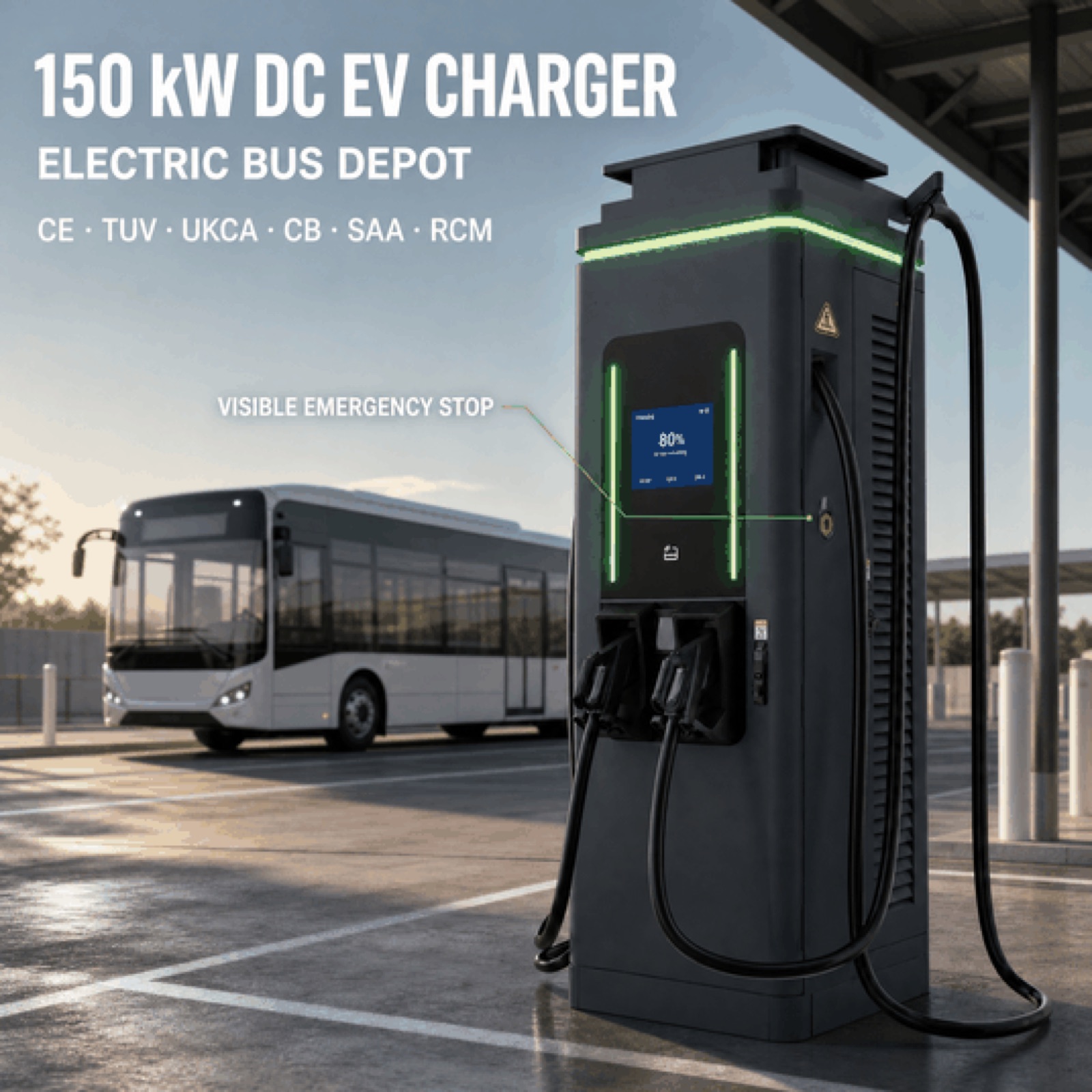 160kW 80kW 210kW Highway DC Fast EV Charging Hub United Payment Renewable Energy Charging - Safety, Compliance and Long Service Life