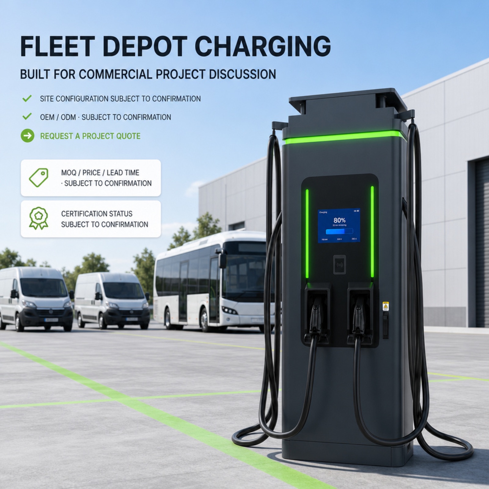 90kW 150kW 200kW Fleet Fast Rooftop Solar DC DC EV Charger Motorway Service Area - Fast Deployment Across Many Commercial Sites