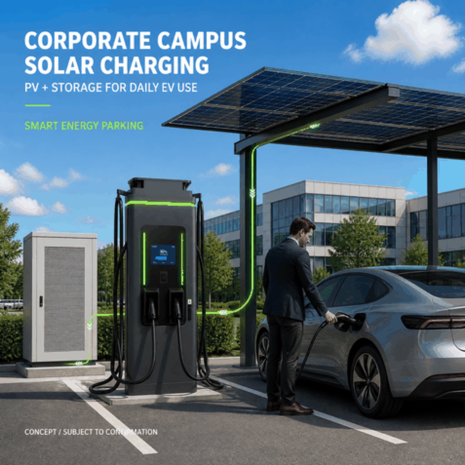 Solar CCS1 NACS DC 360kW 480kW 80kW Public Mexico DC EV Charger Logistics Depot - Smart, Networked and Payment-Ready DC Charger