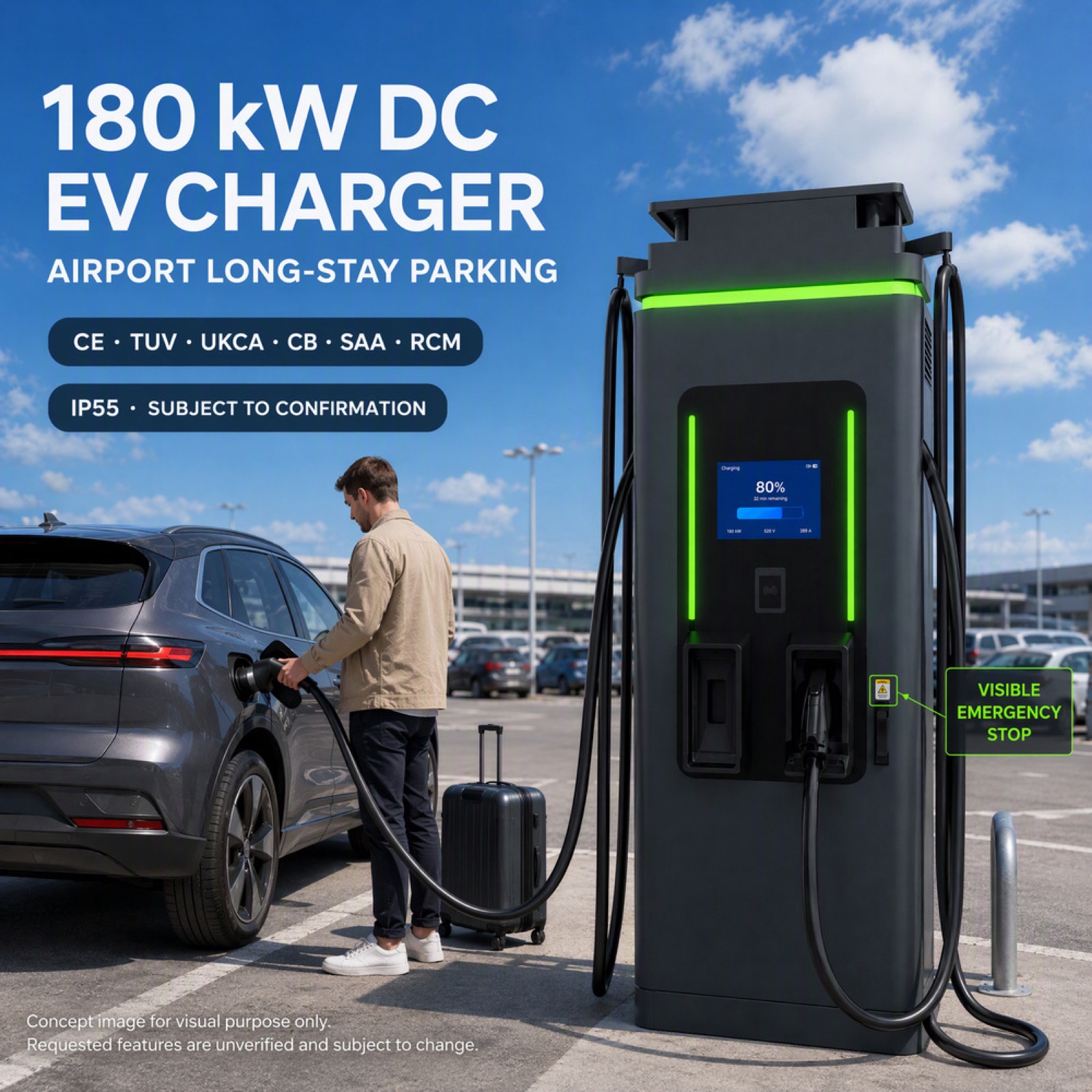 360kW 480kW CCS2 Netherlands Solar 800V DC DC High Power Charger Bus Depot Charging - High Efficiency and Lower Operating Cost
