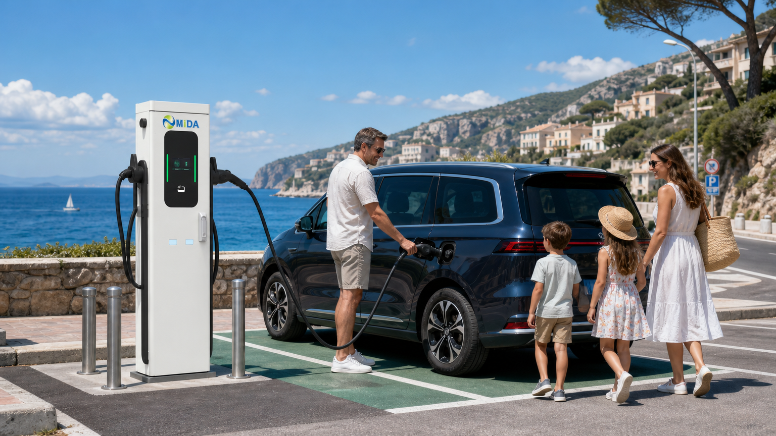 High Quality 11kw 22kW Pedestal EV Charging Station Floor Mounted Smart Level 2 EVSE With OCPP 1.6J RFID Card - Built for Commercial Outdoor Duty