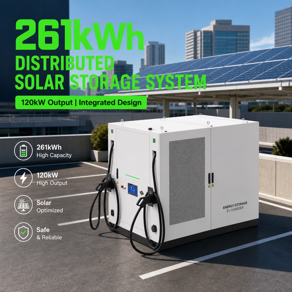 261kWh 120kW CCS2 Direct Current Fast Charging Station Solar Storage Commercial Vehicle Infrastructure Projects - Safe, Modular and Remotely Managed