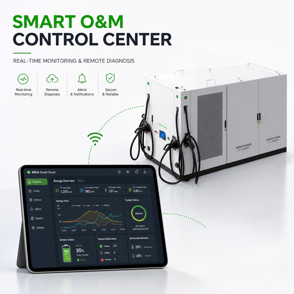 200kWh 120kW Photovoltaic Storage Charging Station For Off Grid Fleet Infrastructure Deployment Projects Commercial - Safe, Modular and Remotely Managed