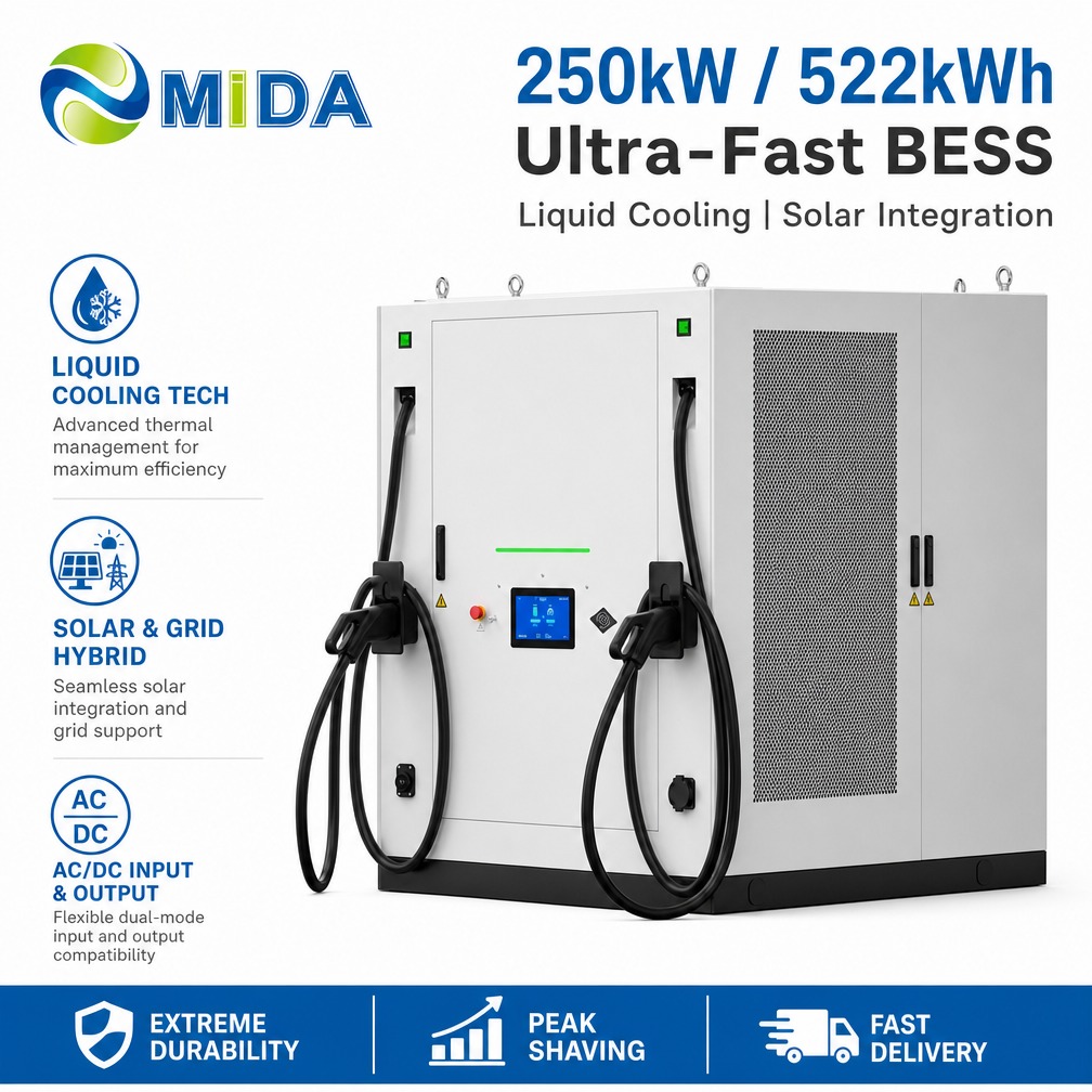 261kWh 120kW Liquid Cooled DirectCurrent Charger Battery Storage High Power Fleet Infrastructure Deployment Commercial - Safe, Modular and Remotely Managed