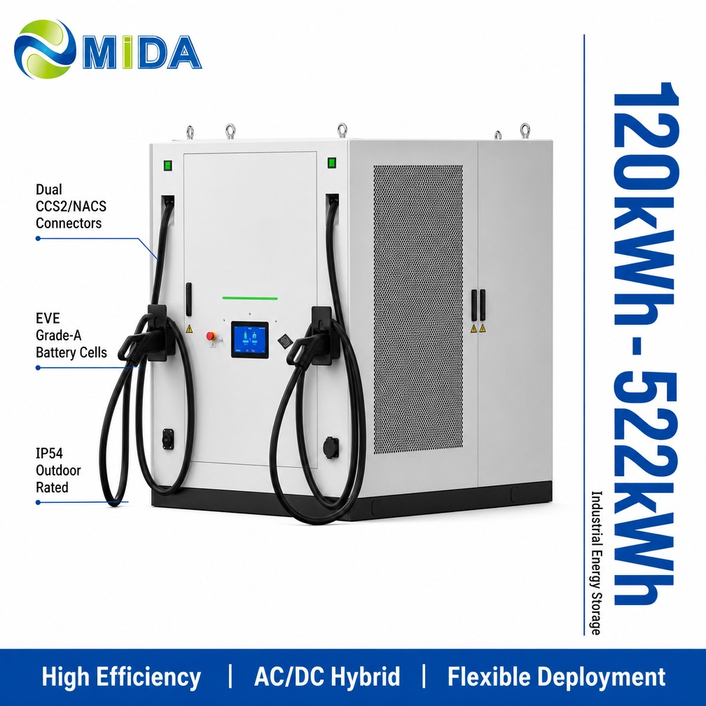 261kWh 120kW PV BESS EV Charging Station For Commercial Fleet Electrification Infrastructure Deployment Projects - Safe, Modular and Remotely Managed
