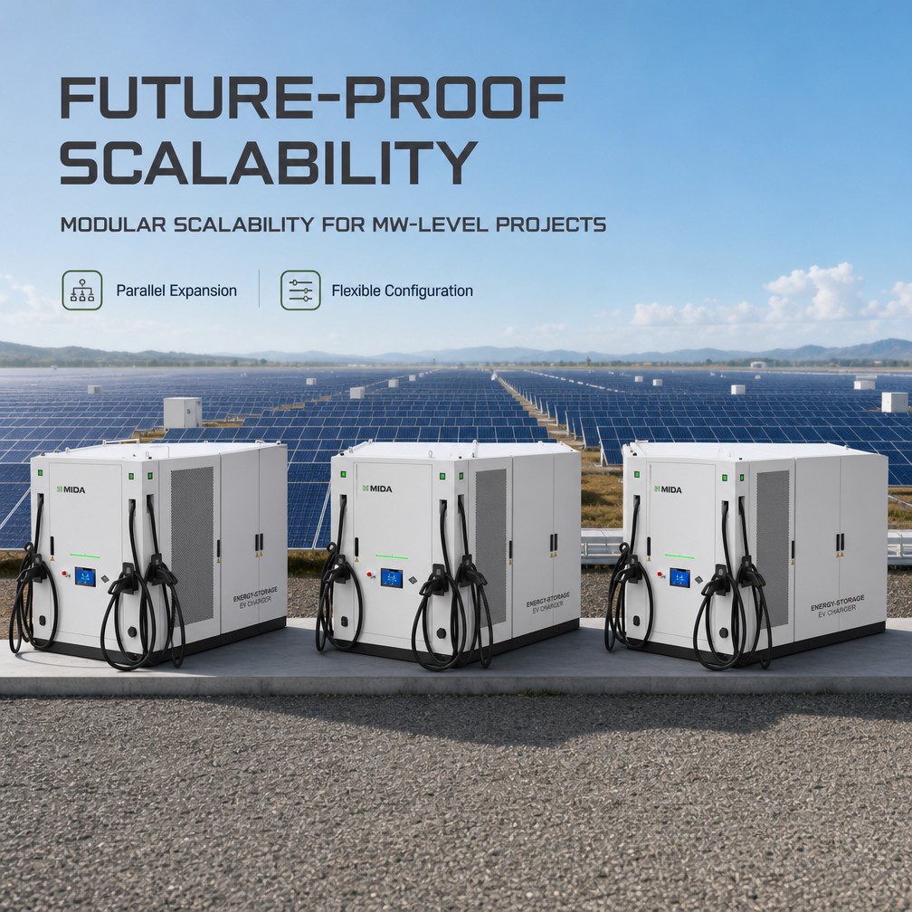 120kWh 60kW Commercial DC Fast Charging Station Battery Storage Electric Vehicle Fleet Infrastructure Projects - Integrated Solar-Plus-Storage DC Charging