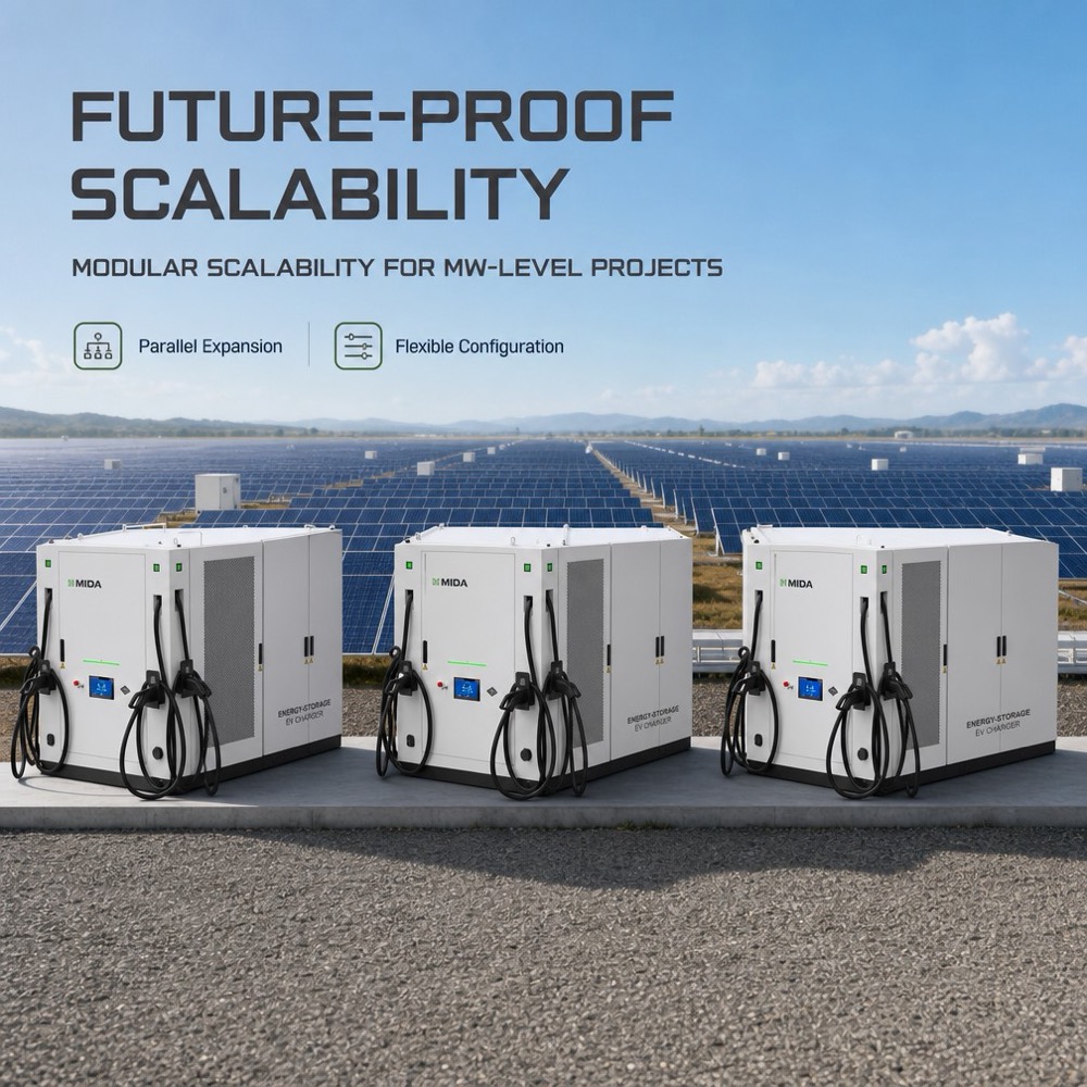 Smart BESS Battery Energy Storage EV Charging Solution Firming Fleet 1000kWh 480kW Factory Supply - Integrated BESS and DC Charging Architecture