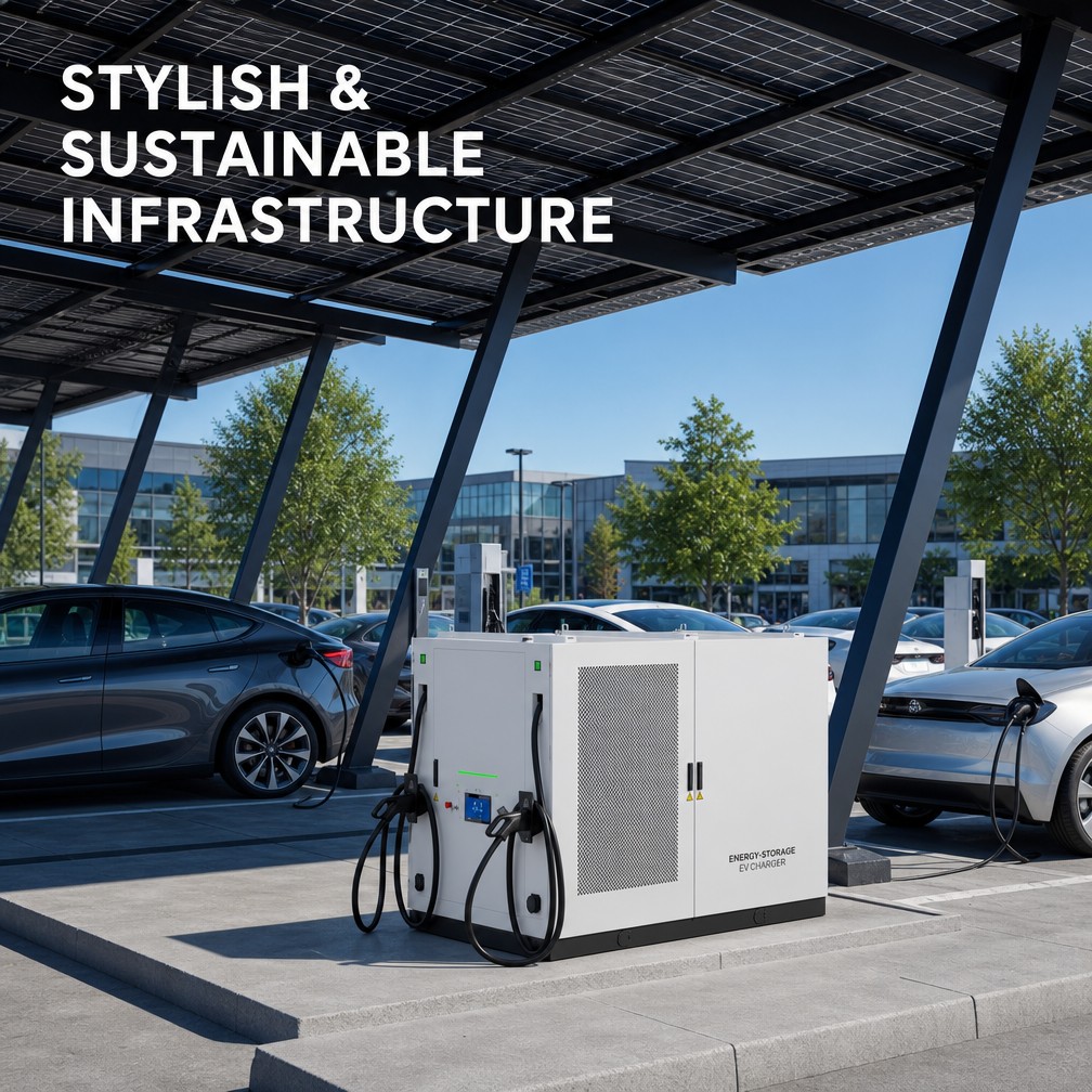 261kWh 120kW Grid Connected Solar Storage EV Station Commercial Fleet Charging Infrastructure Deployment Projects - Safe, Modular and Remotely Managed