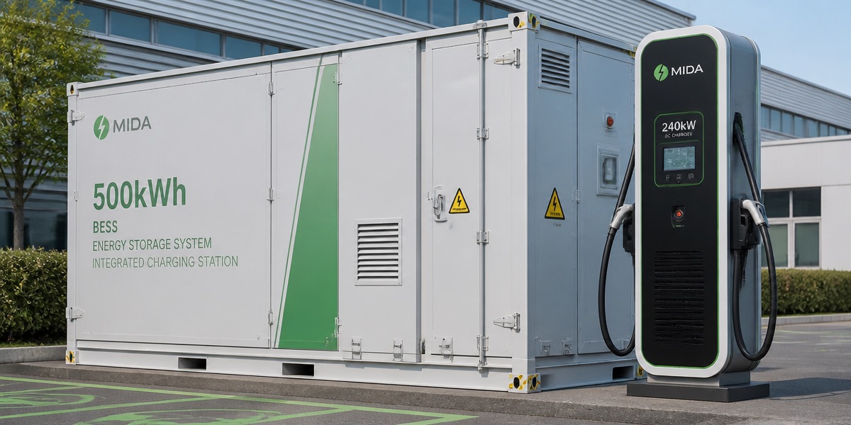 240kW BESS Buffered DC Fast Charger for Peak Load Management