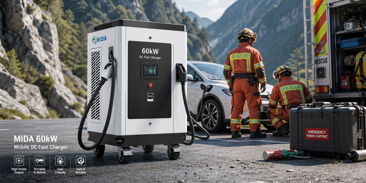 60kW Portable DC Fast Charger CHAdeMO CCS2 for Roadside EV Rescue