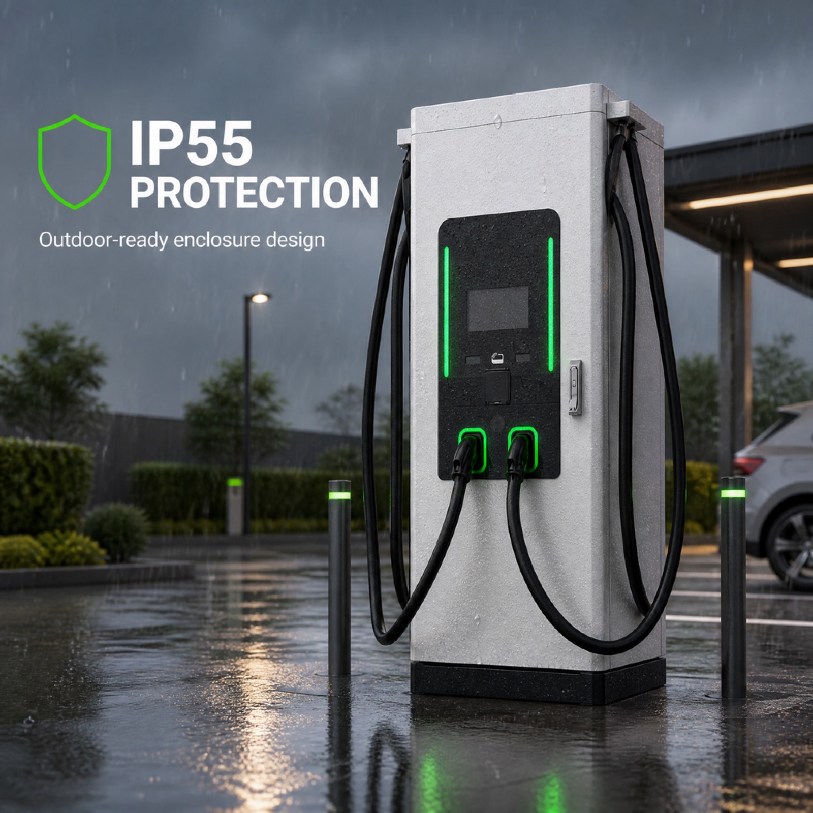100kW 120kW Freestanding DC Fast Charger IP54 Rated RFID Enabled Logistics Hub CCS2 CCS1 - Safety, Compliance and Long Service Life