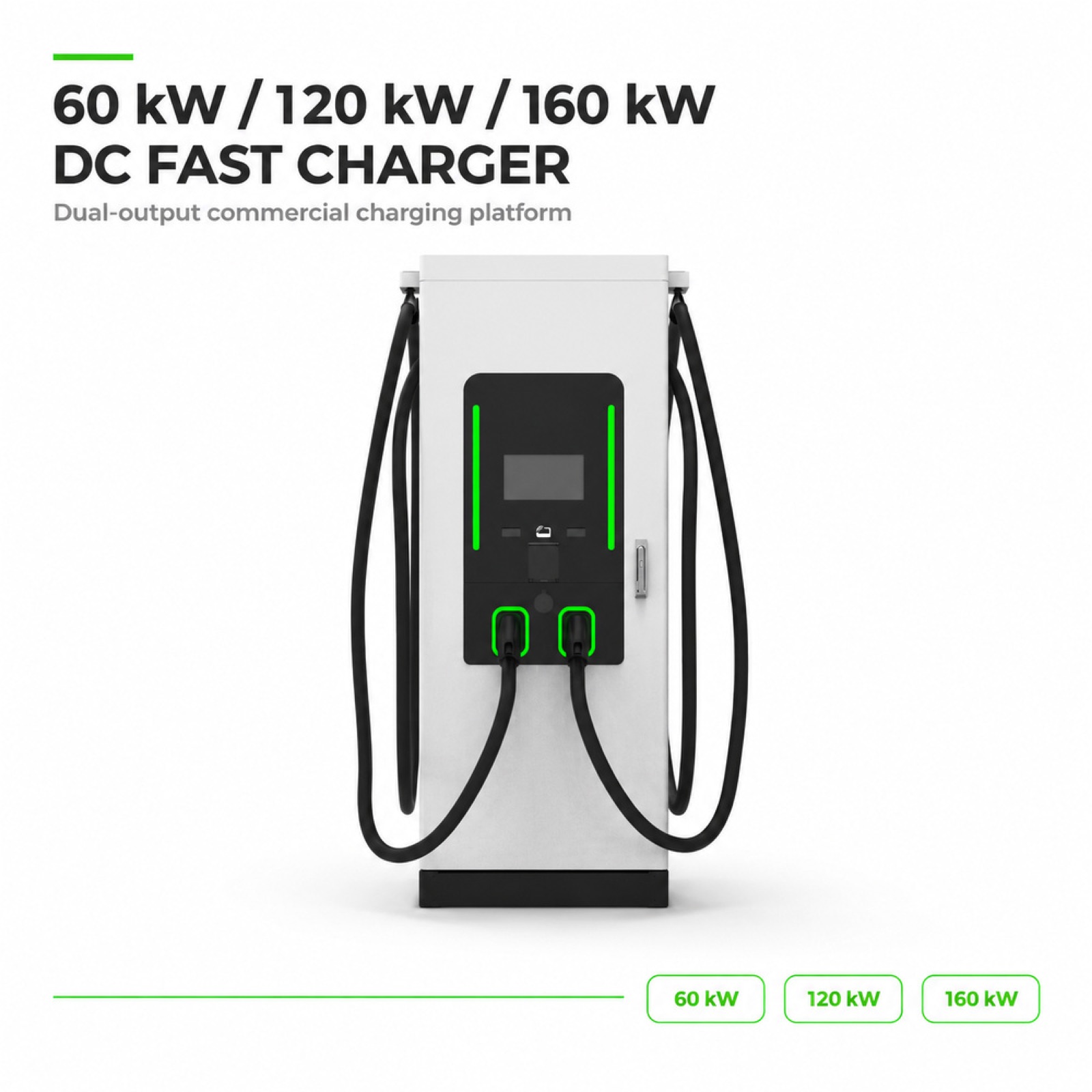 100kW 120kW Freestanding DC Fast Charger IP54 Rated RFID Enabled Logistics Hub CCS2 CCS1 - Flexible 100kW-120kW Floor-Standing DC Power