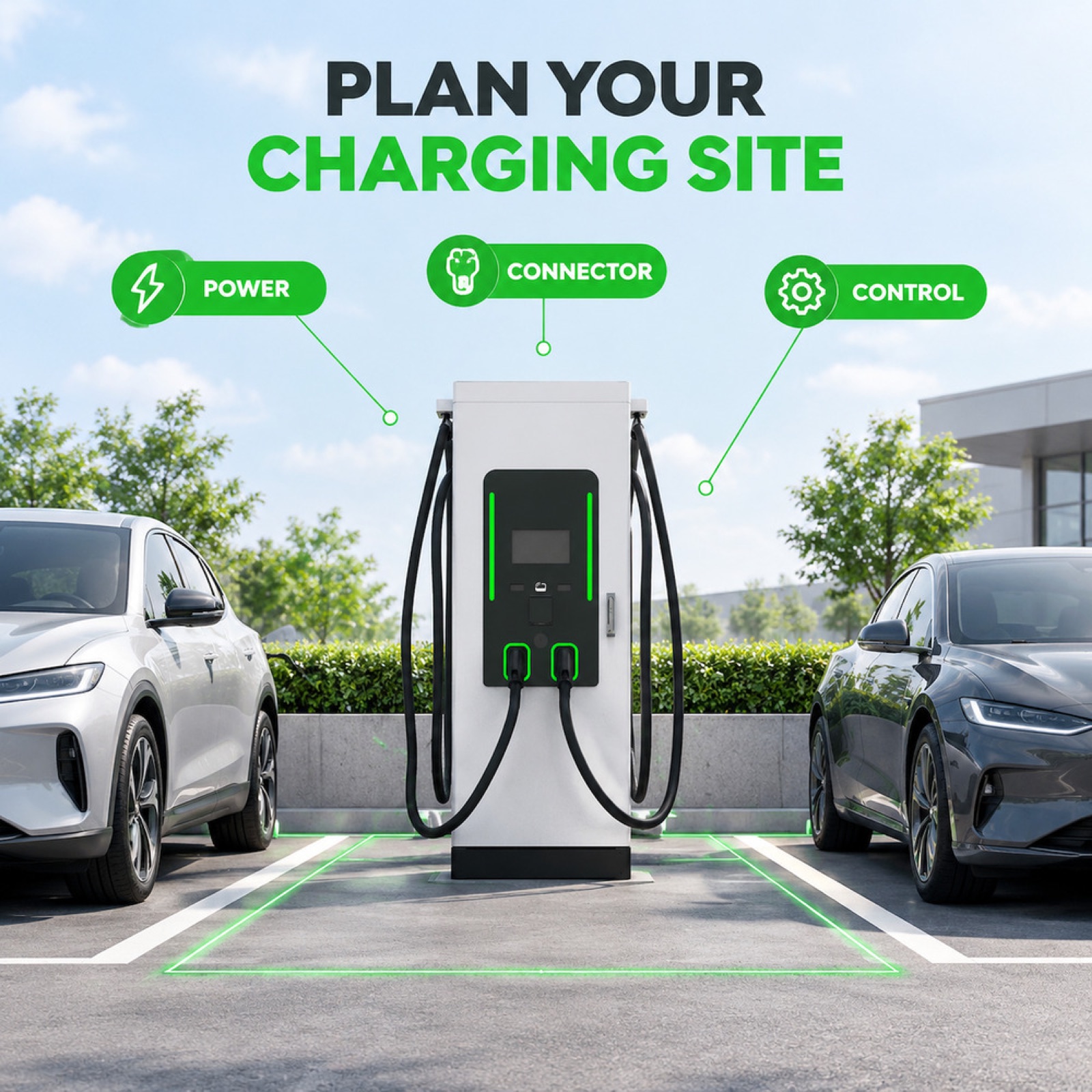 80kW 90kW Pedestal Fast Charging Station RFID Enabled Dual Gun CCS2 Commercial - Smart, Networked and Payment-Ready DC Charger