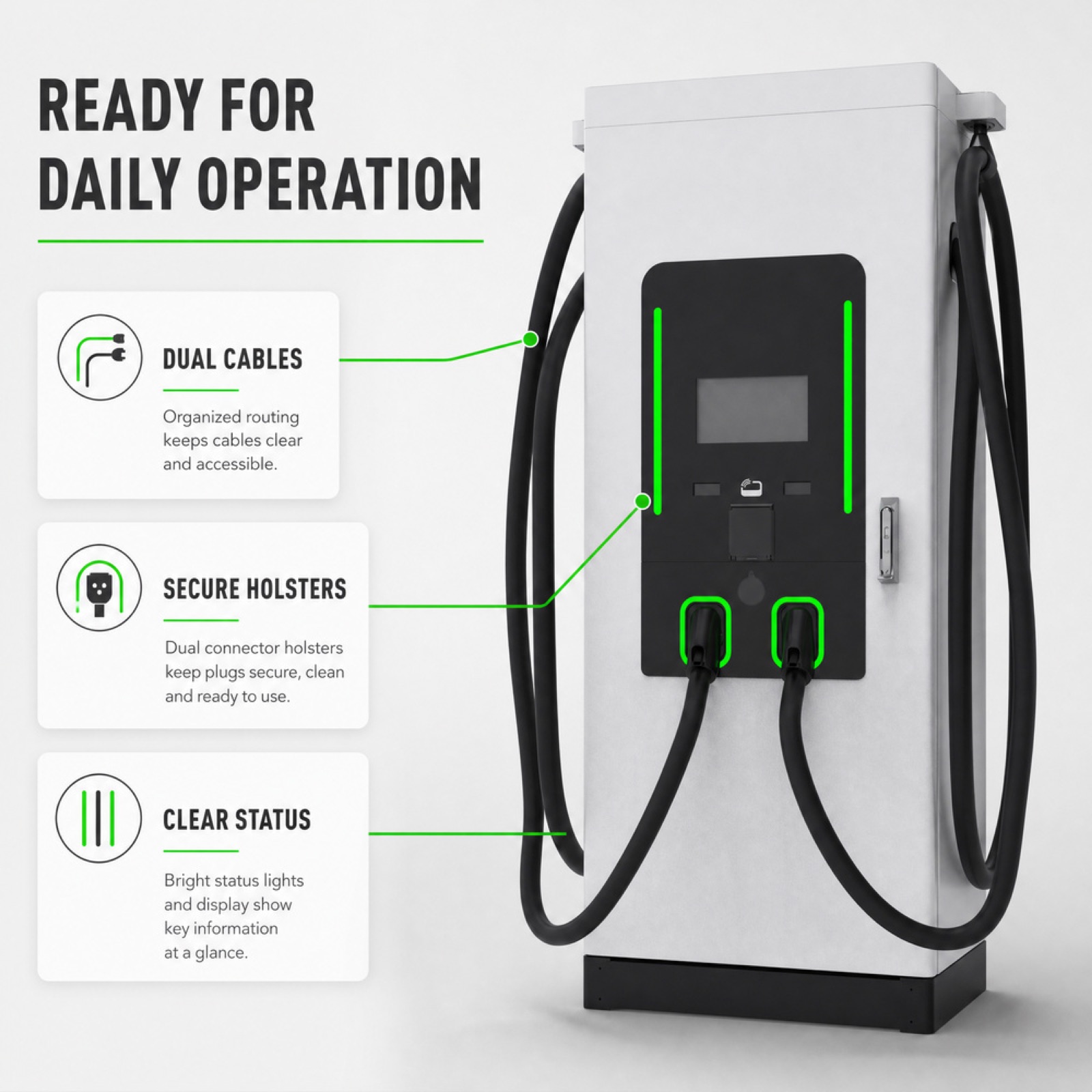 100kW 120kW Floor Standing EV Charging Pile Liquid Cooled OCPP 2.0 Outdoor CCS2 CHAdeMO - Flexible 100kW-120kW Floor-Standing DC Power