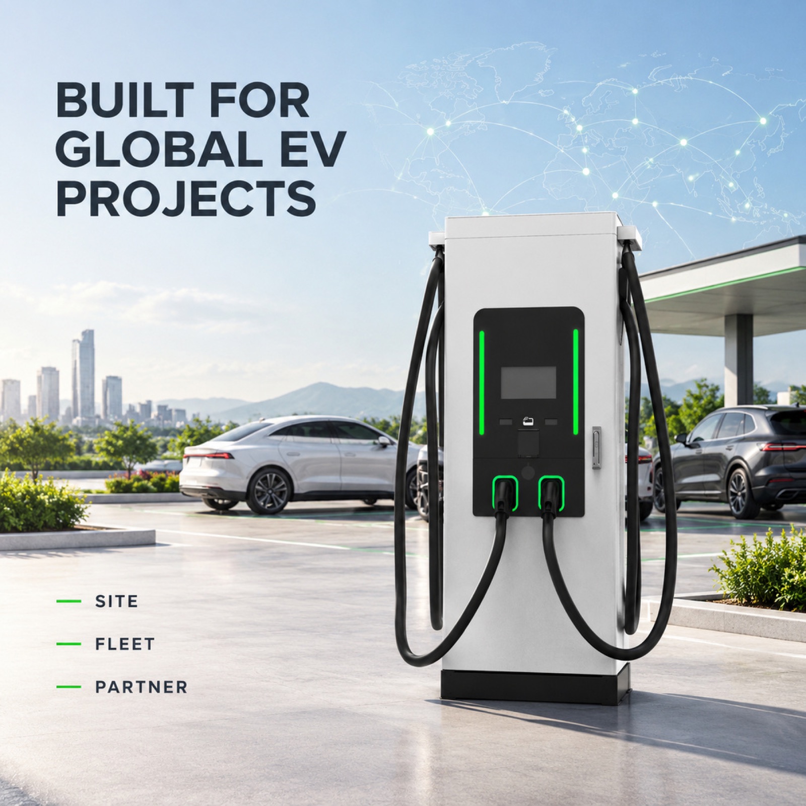 MIDA Power 80kW 160kW DC Fast Charger Floor Standing Supercharging CCS2 CHAdeMO Service Station - Safety, Compliance and Long Service Life
