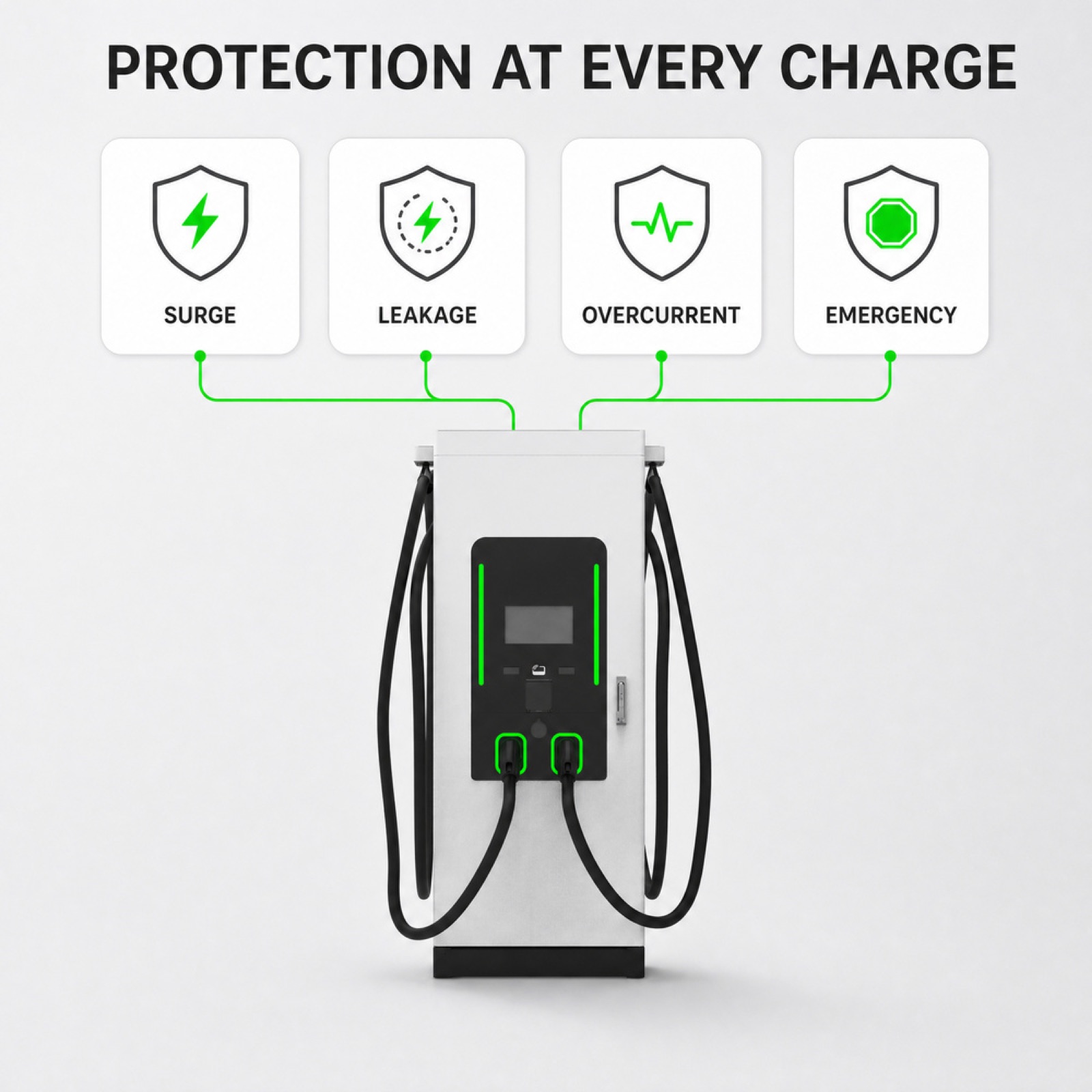 80kW 90kW DC Charging Post All In One Supercharging CCS2 Shopping Mall - Flexible 80kW-90kW Floor-Standing DC Power
