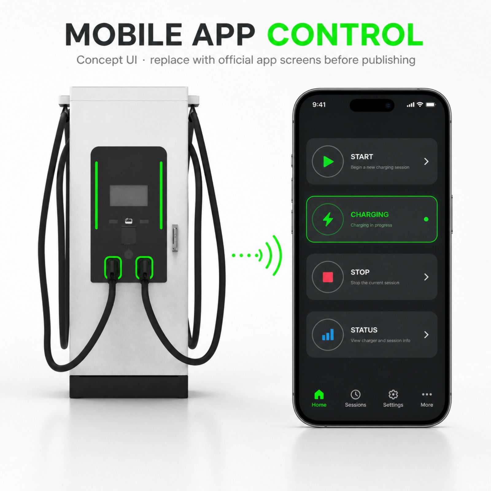 60kW 90kW DC Charging Post Standalone Supercharging Service Station Dual Connector Networked - Flexible 60kW-90kW Floor-Standing DC Power