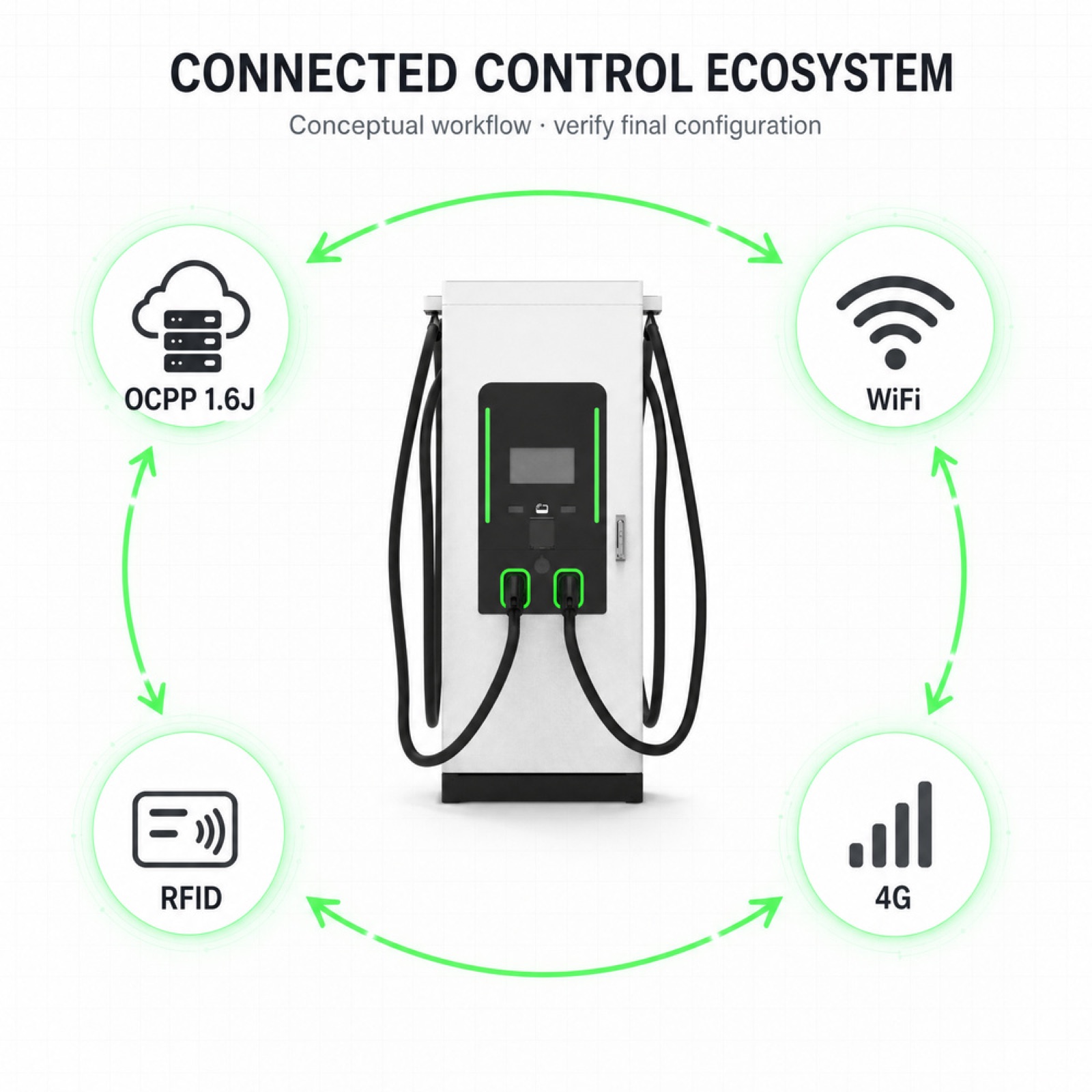 60kW 90kW EV Charging Pile Floor Standing Level 3 CCS2 CCS1 Logistics Hub - Flexible 60kW-90kW Floor-Standing DC Power