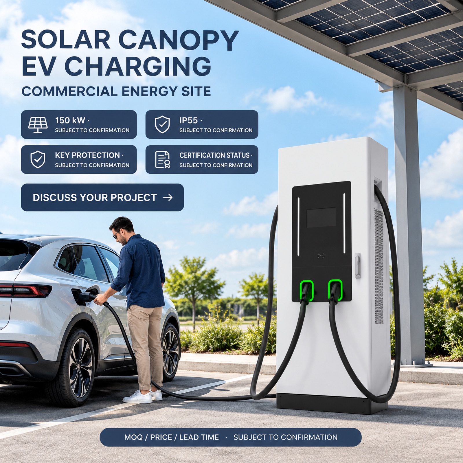 80kW 90kW DC Charging Post All In One Supercharging CCS2 Shopping Mall - Safety, Compliance and Long Service Life