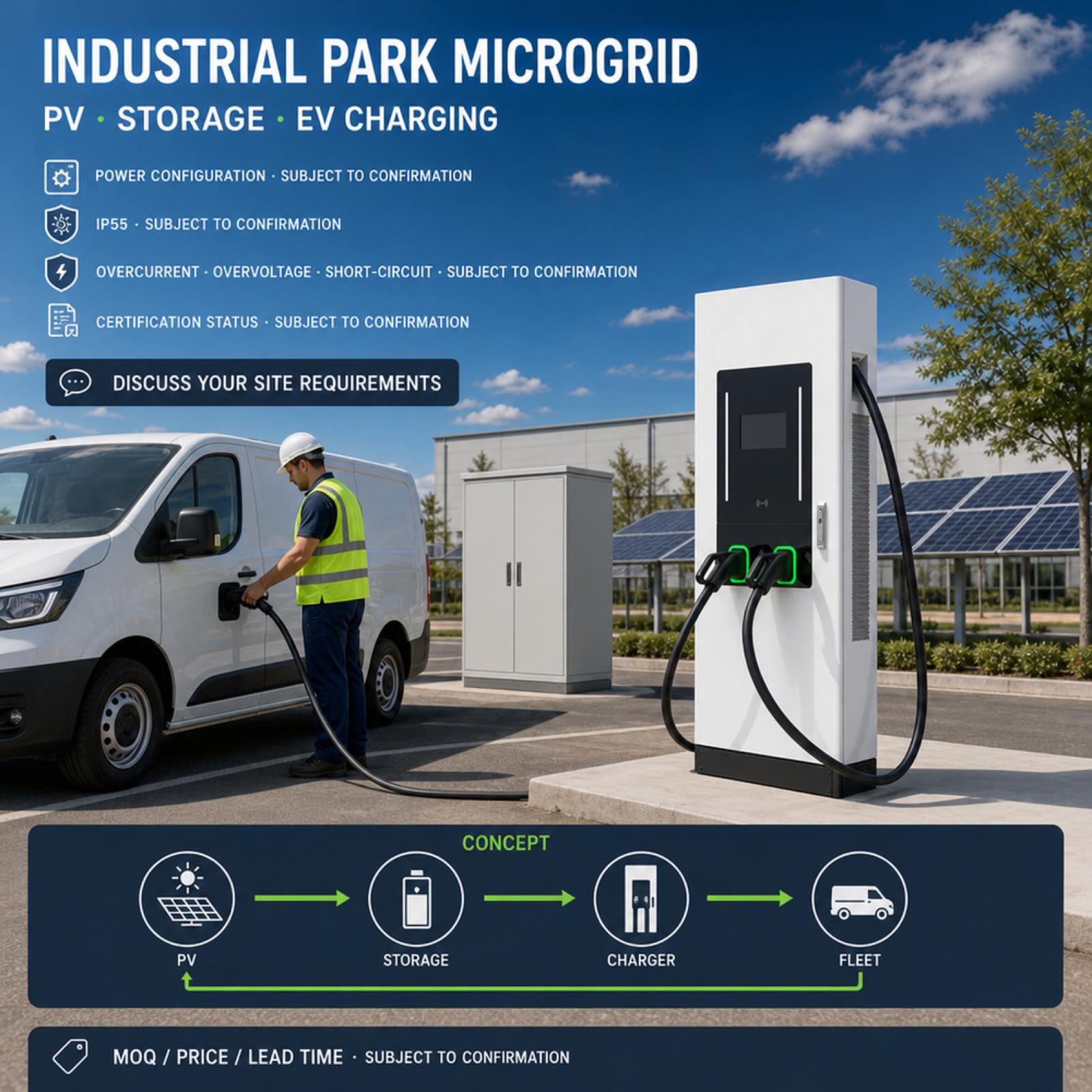 MIDA Power 60kW 120kW DC Fast Charging Station All In One Rapid CCS2 Commercial - Flexible 60kW-120kW Floor-Standing DC Power