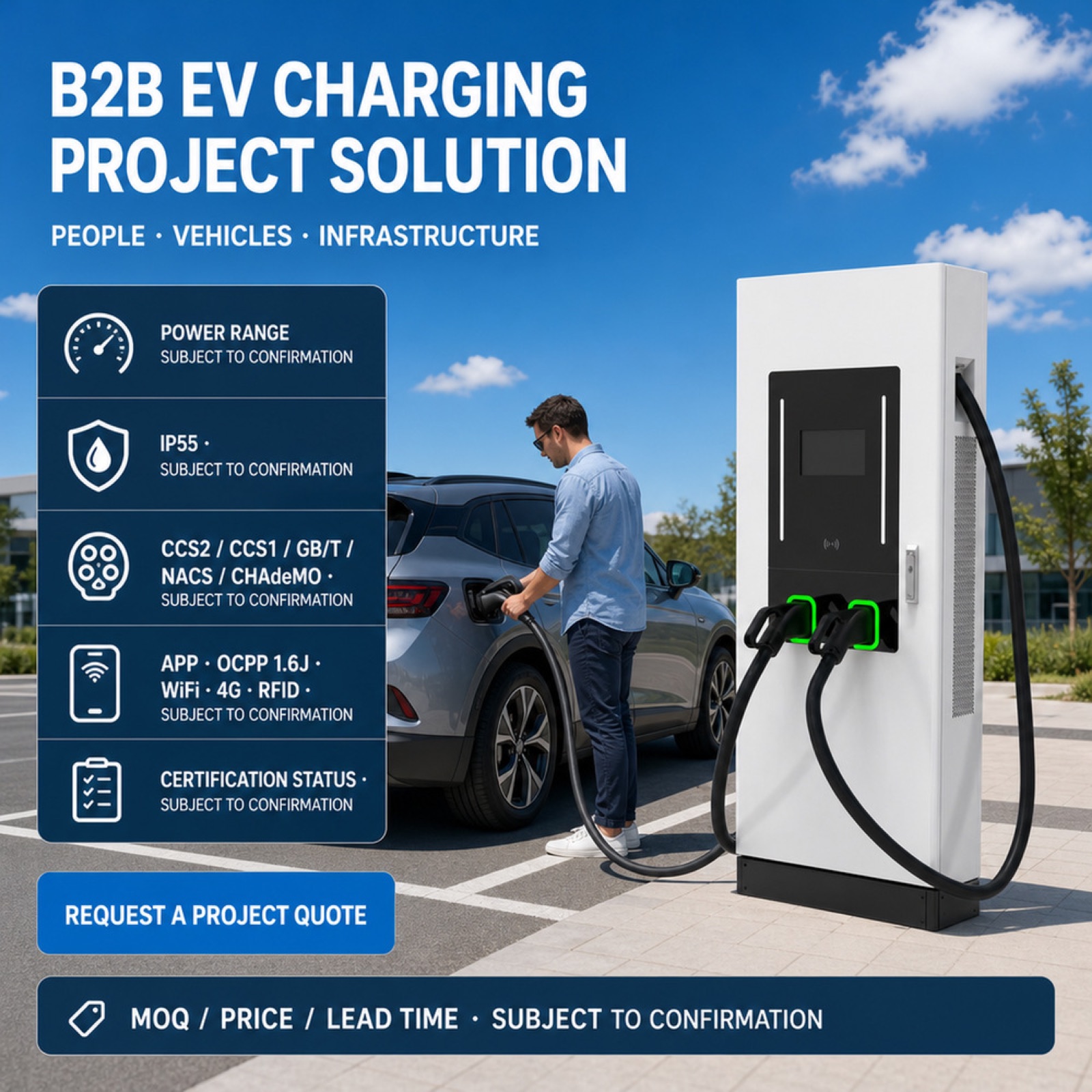 120kW 160kW DC Quick Charger Floor Standing Dual Connector Smart Metering Weatherproof Bus Depot - High Efficiency and Lower Operating Cost