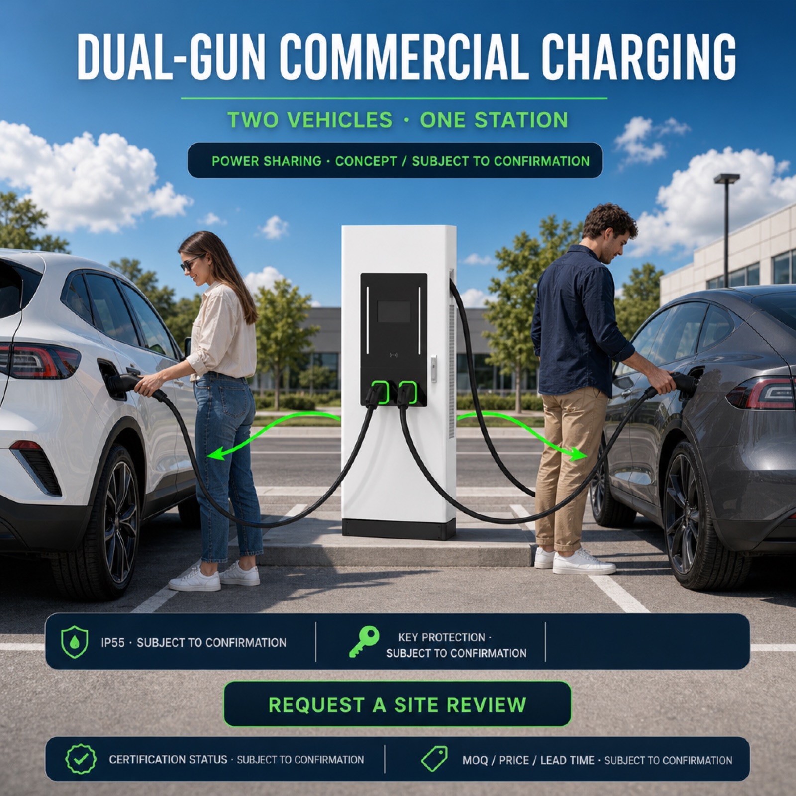 MIDA Power 120kW 160kW DC Charging Pile Pedestal Ultra Fast Dual Gun CCS2 Outdoor - High Efficiency and Lower Operating Cost