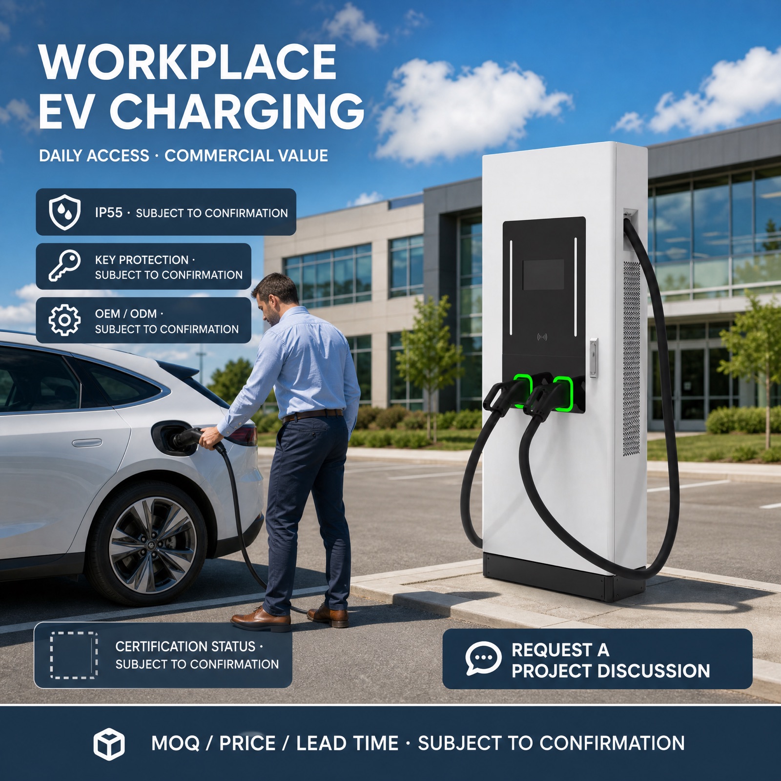 MIDA Power 60kW 90kW 100kW Pedestal DC Charging Post Smart Metering CCS2 CHAdeMO Outdoor - Flexible 60kW-100kW Floor-Standing DC Power