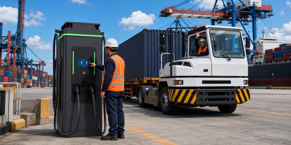 Future-Proofing EV Truck with High-Performance 60kw 90kw 120kw CCS2 Charger Stations.