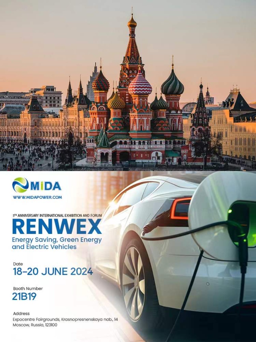 MIDA_OEM_EV_Charger_Manufacturer_Renwex_Russia_Exhibition_2024_Jun_2