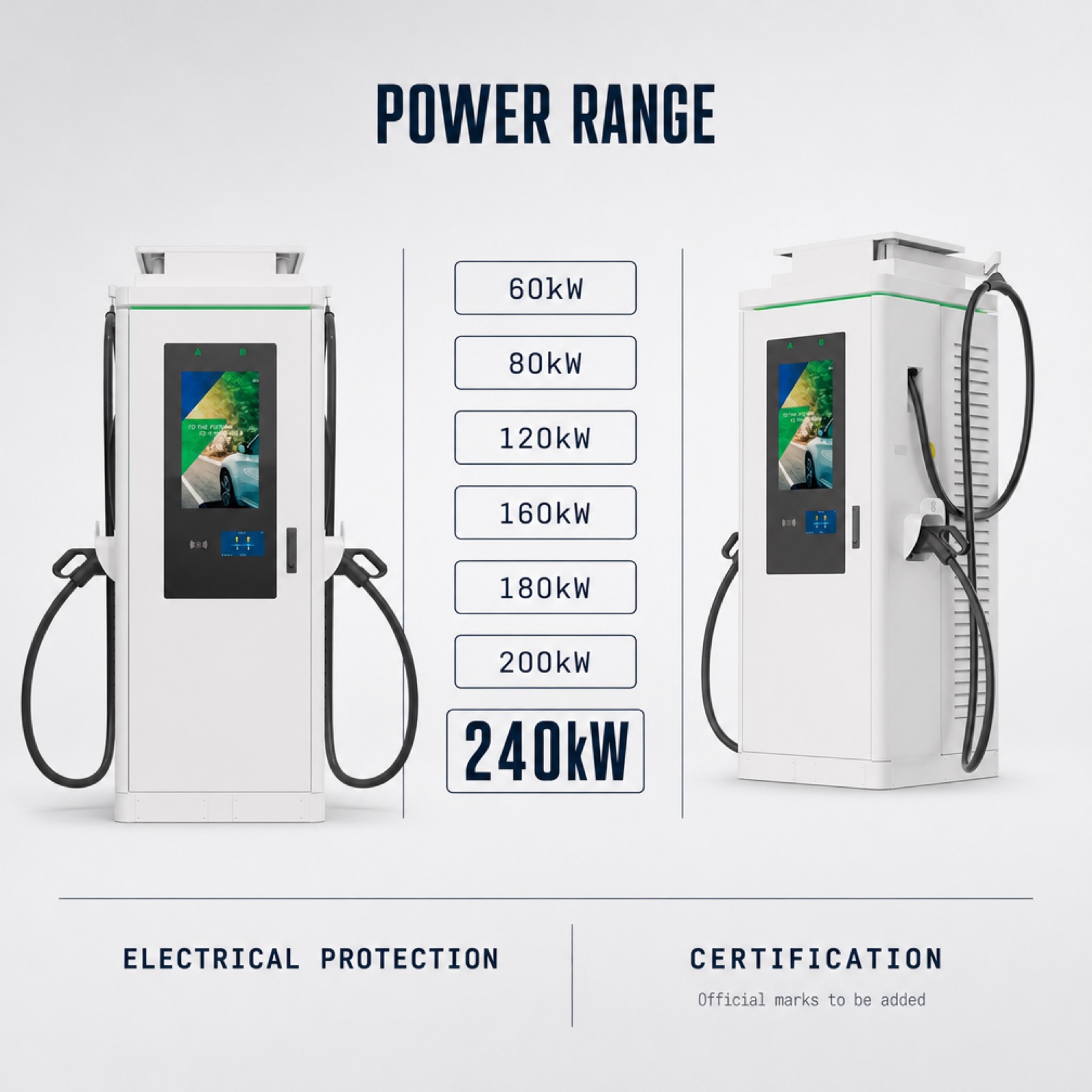 MIDA Power 100kW 300kW Gas Station Freestanding EV Fast Charger Digital Billboard CCS2 - Smart, Networked and Media-Ready DC Charger