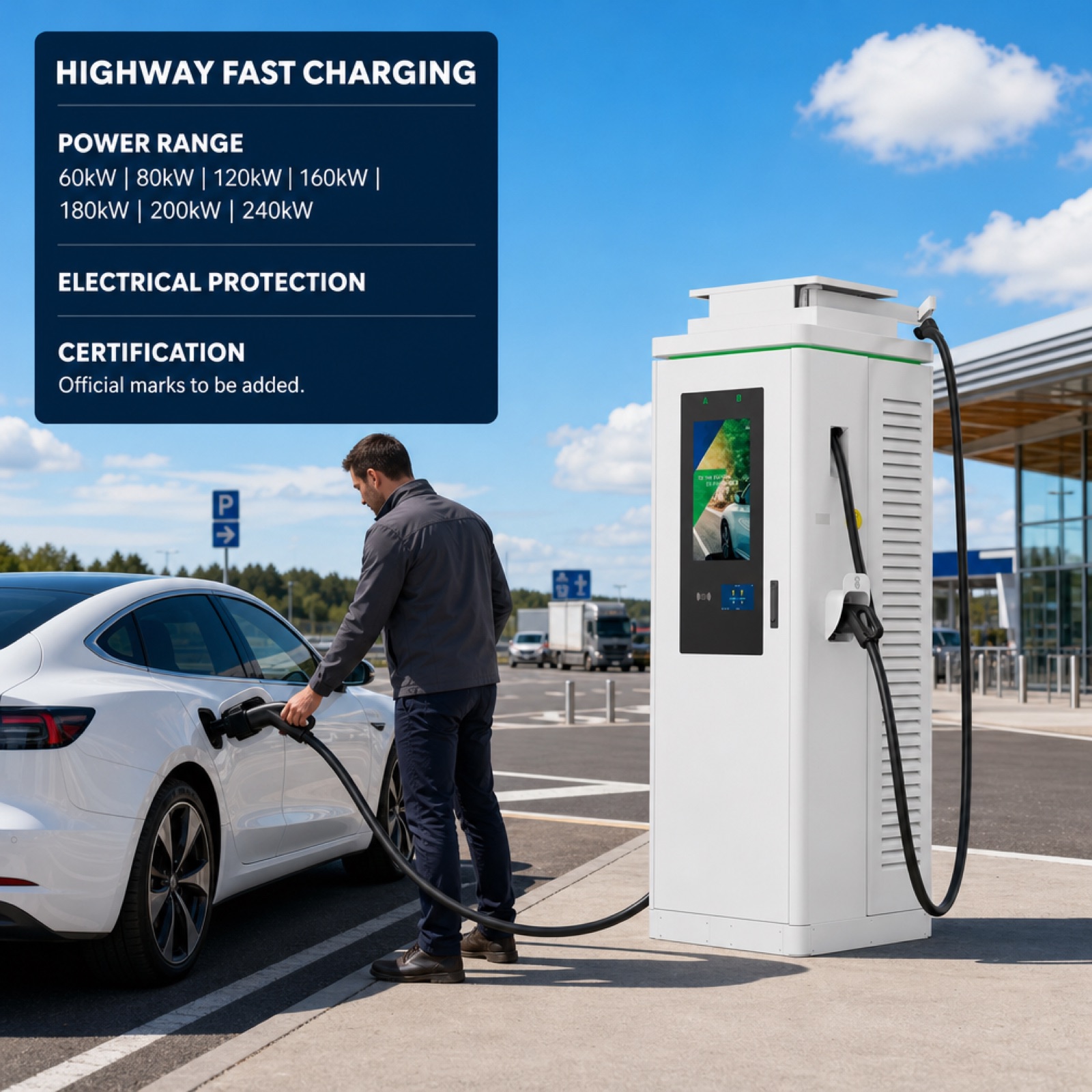 60kW 240kW Solar Hybrid DC Fast Charging Station Standalone Microgrid Smart Display Clean Energy - Grid-Tie and Off-Grid Hybrid Operation