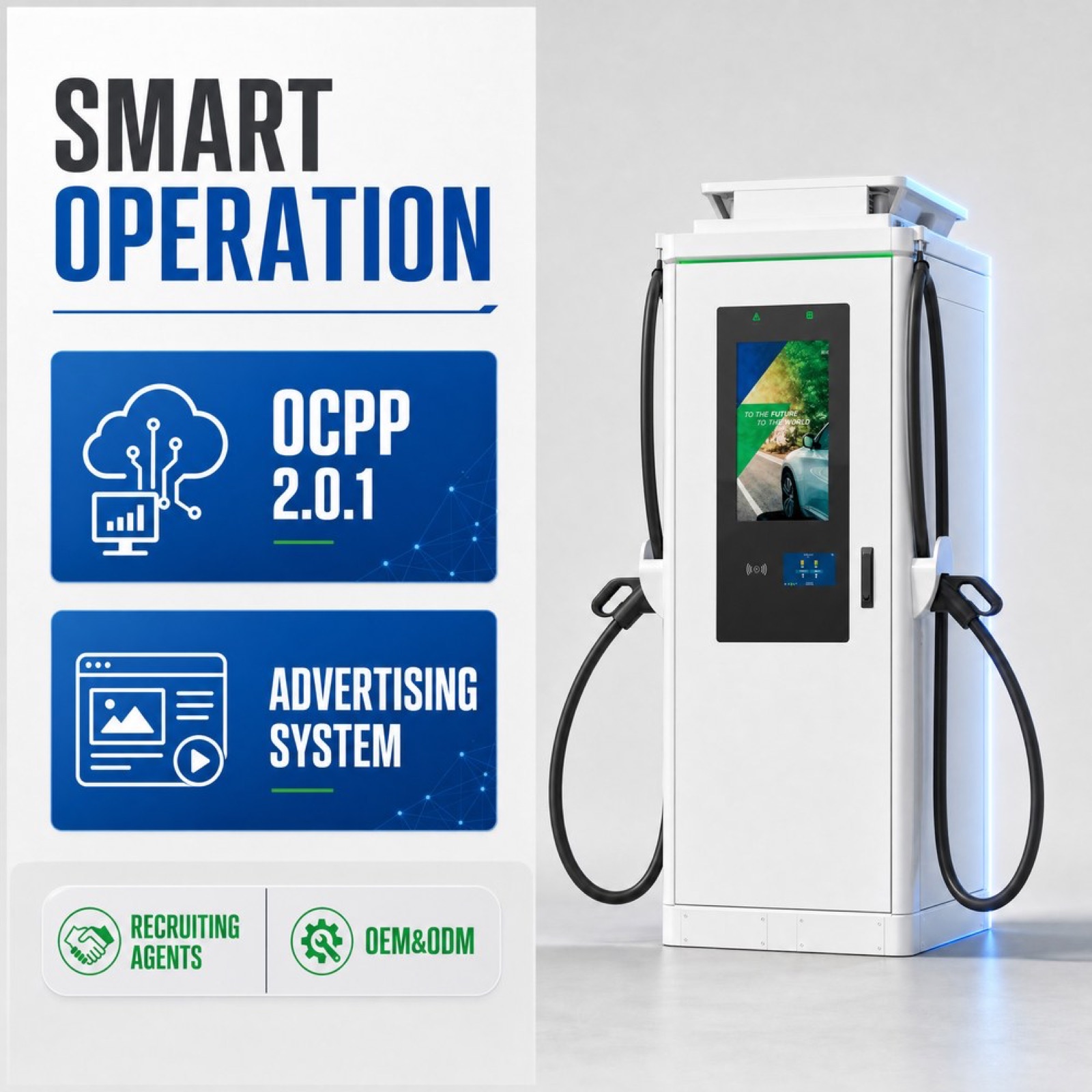 60kW 240kW Solar Hybrid DC Fast Charging Station Standalone Microgrid Smart Display Clean Energy - Smart Energy Management and Global Support