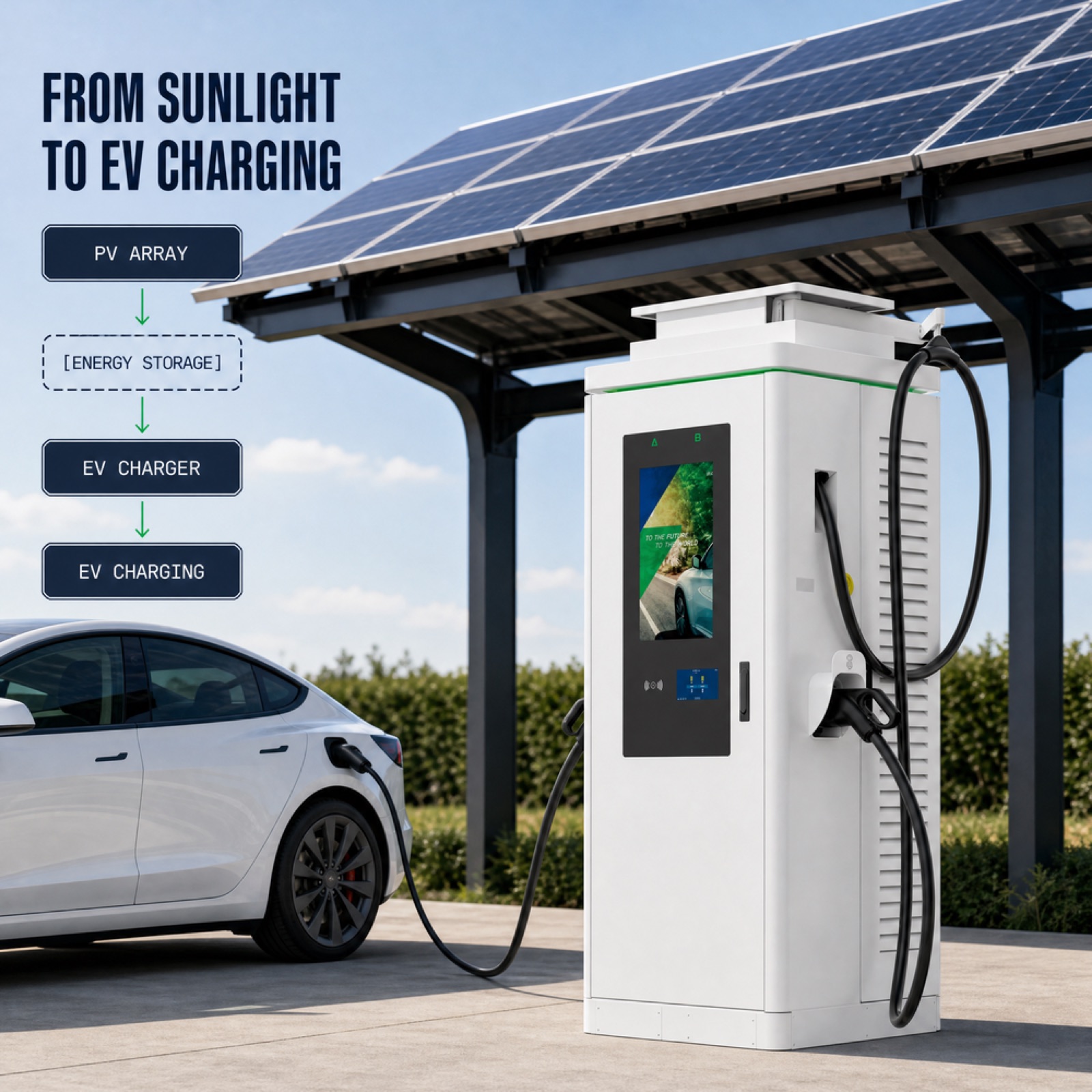 60kW 240kW 300kW Standalone DC EV Charger with LCD Advertising Networked City Hub CCS2 - Built for Demanding Outdoor Commercial Duty