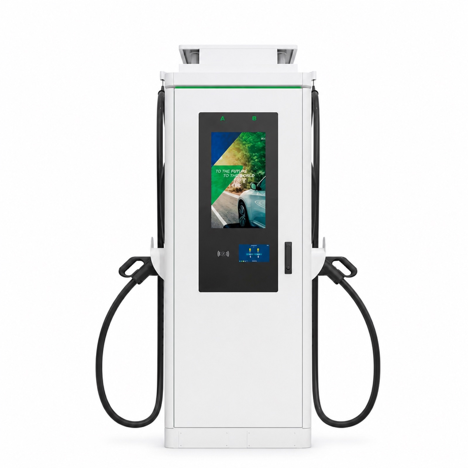 60kW 240kW 300kW Standalone DC EV Charger with LCD Advertising Networked City Hub CCS2 - Smart, Networked and Media-Ready DC Charger