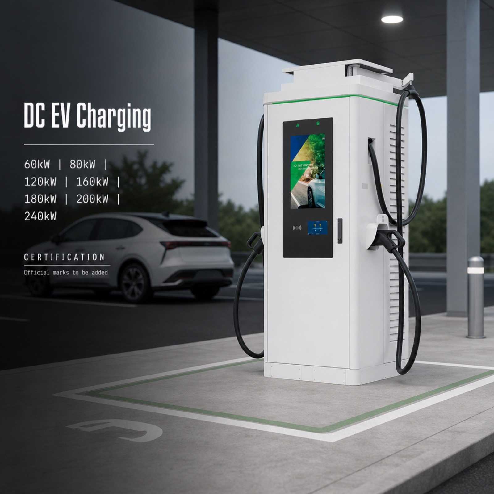 60kW 160kW Off Grid Solar DC-DC Pedestal DC Charging Station Energy Storage Ad Screen - Solar PV DC-DC Advertising Charging Efficiency