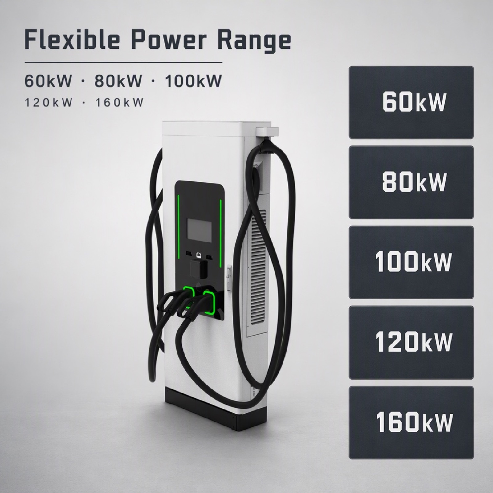 60kW 90kW 120kW Floor Standing DC EV Charging Station High Power CCS2 - Smart, Networked and Payment-Ready DC Charger