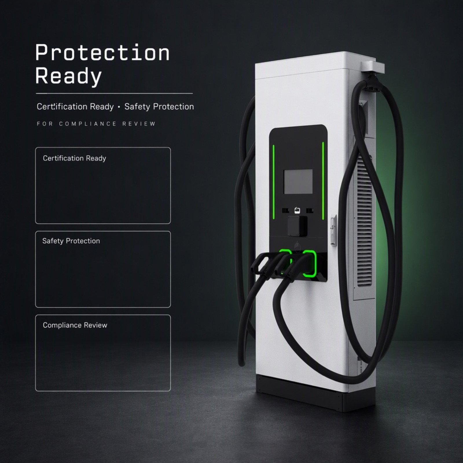 MIDA 80kW 120kW Dual Gun DC Floor Standing Charging Station Outdoor - Flexible 80kW-120kW Floor-Standing Power