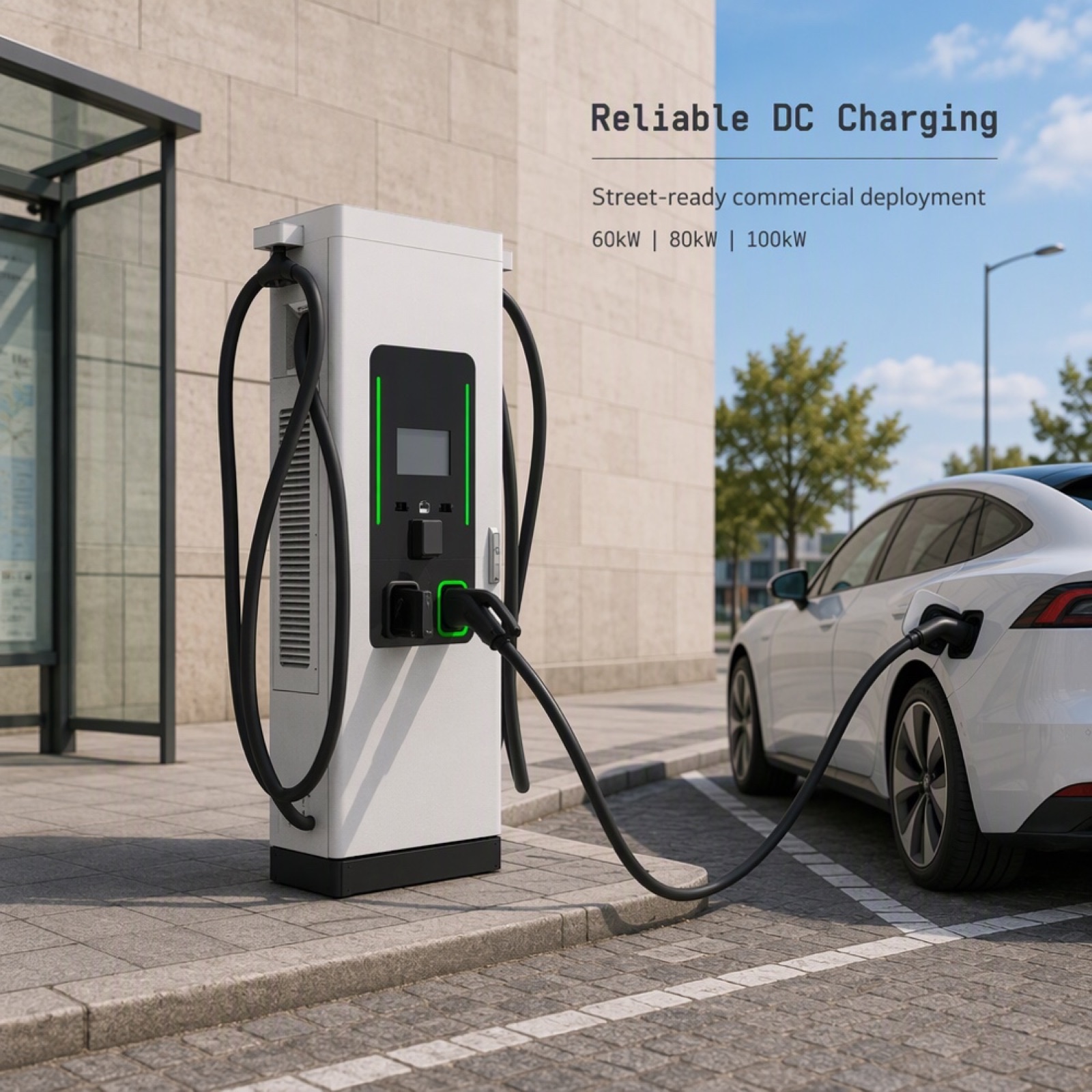 MIDA 100kW 120kW Public DC Floor Standing Fast Charging Station OCPP - Safety, Compliance and Long Service Life