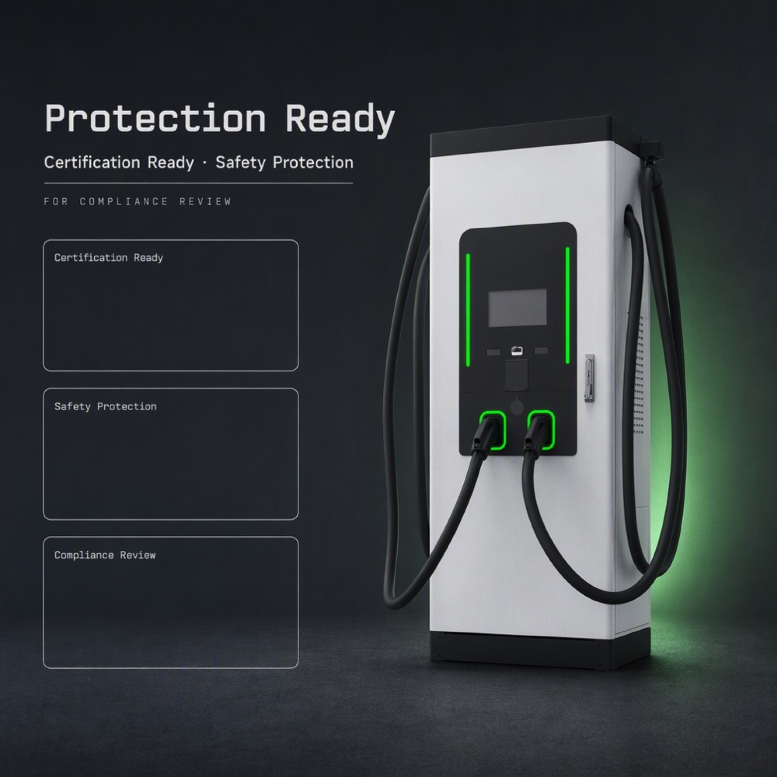MIDA 90kW 160kW Floor Standing DC Fast Charging Station CCS2 OCPP - Safety, Compliance and Long Service Life