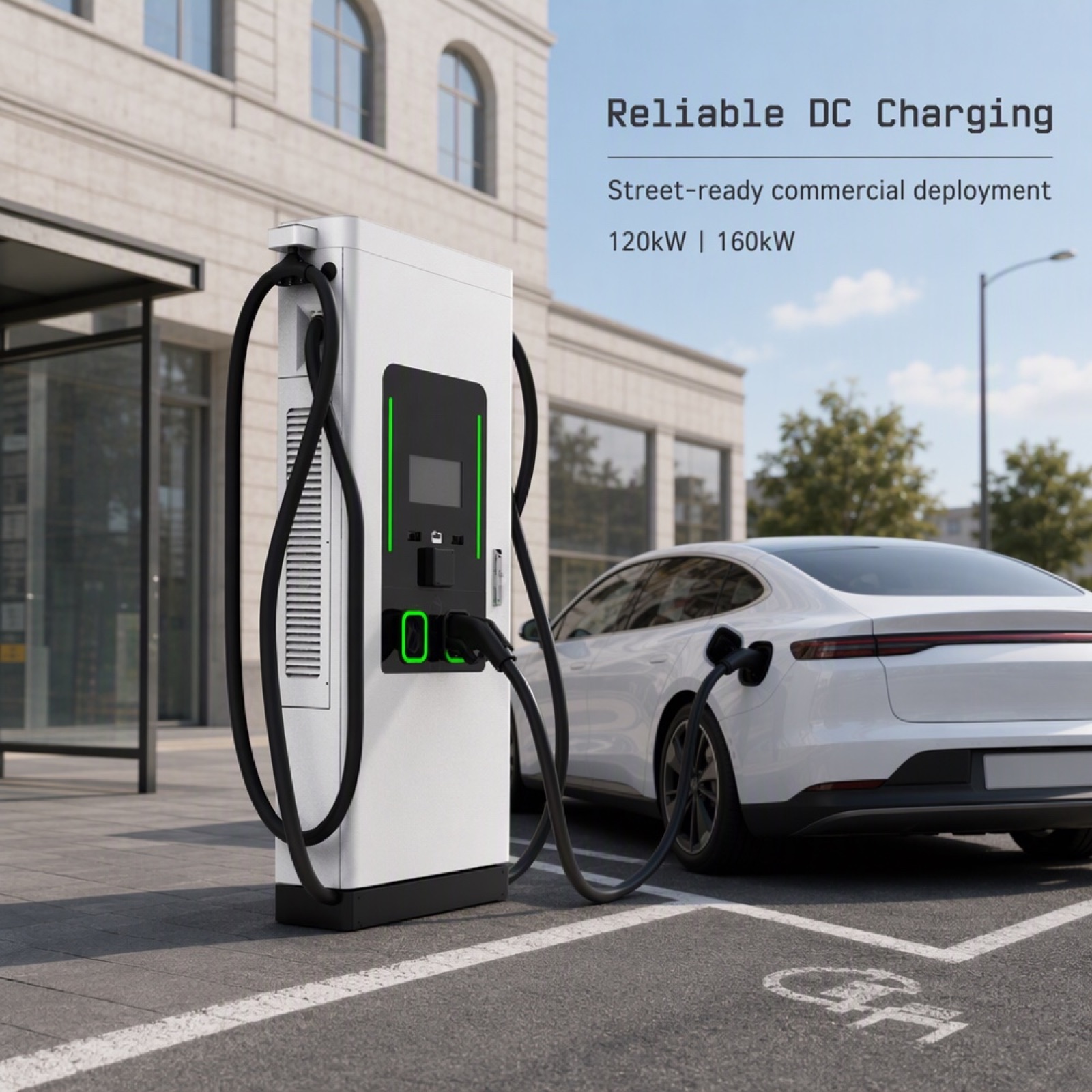 60kW 100kW 160kW Floor Standing DC Fast EV Charging Pile CCS2 - Flexible 60kW-160kW Floor-Standing Power