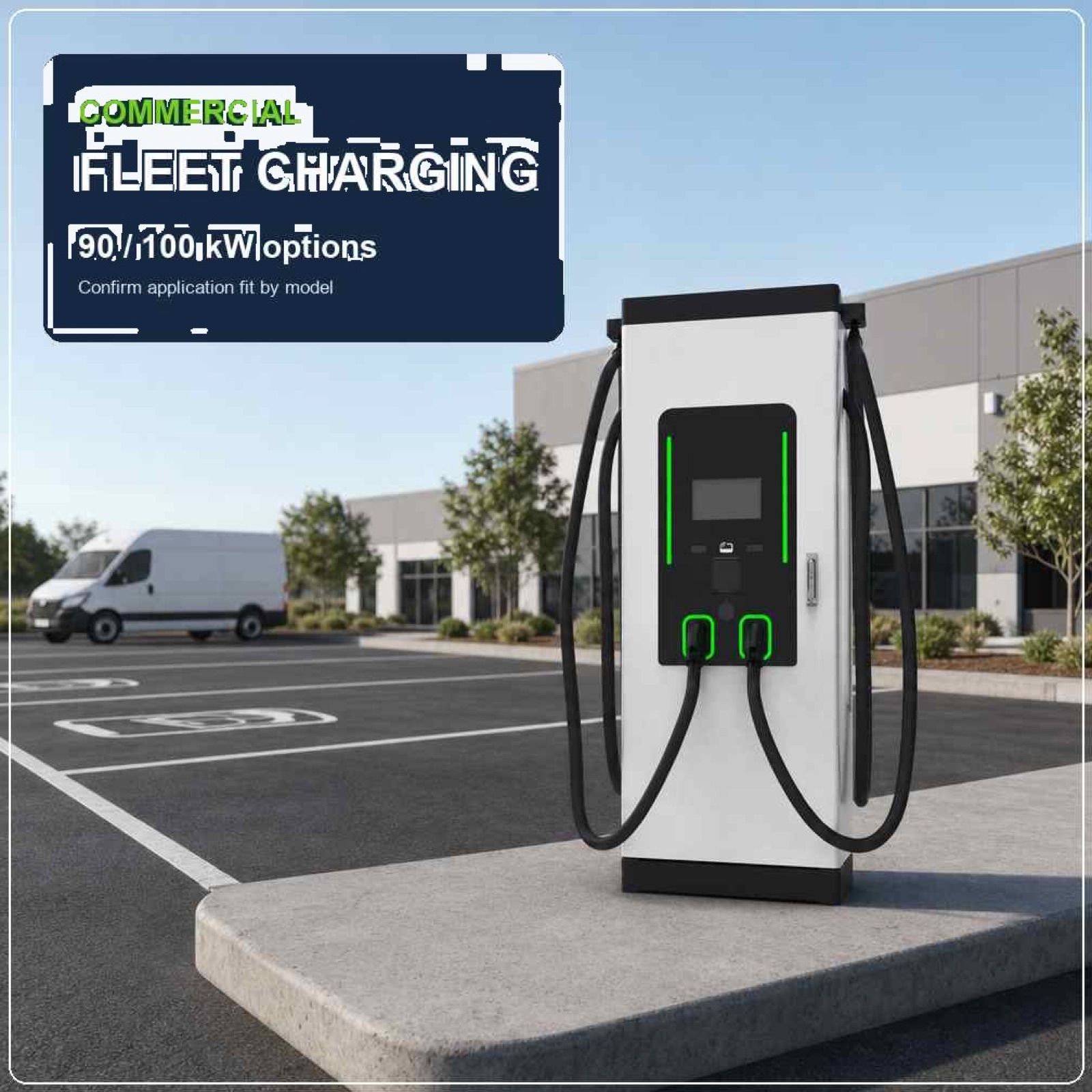 MIDA 90kW 100kW DC Floor Standing EV Charger OCPP Public Charging - Smart, Networked and Payment-Ready DC Charger